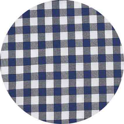 Navy Cotton Gingham Check Classic Fit Formal Shirt - Single Cuff - Image 6