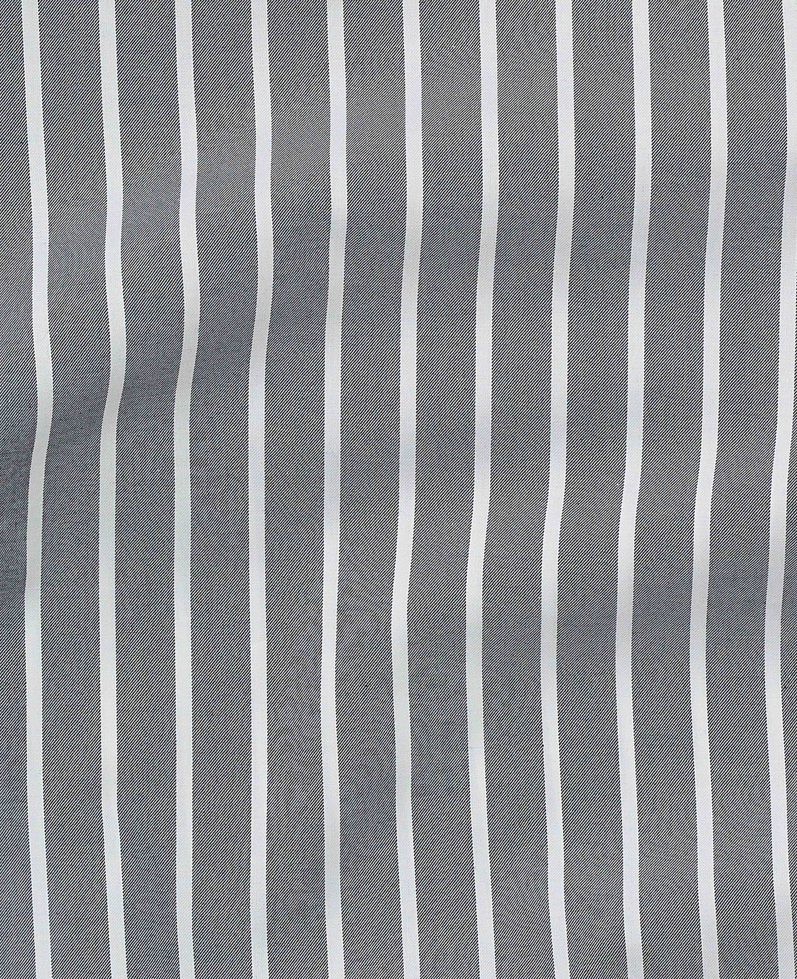 Navy Cotton Striped Lounge Pants - Image 5