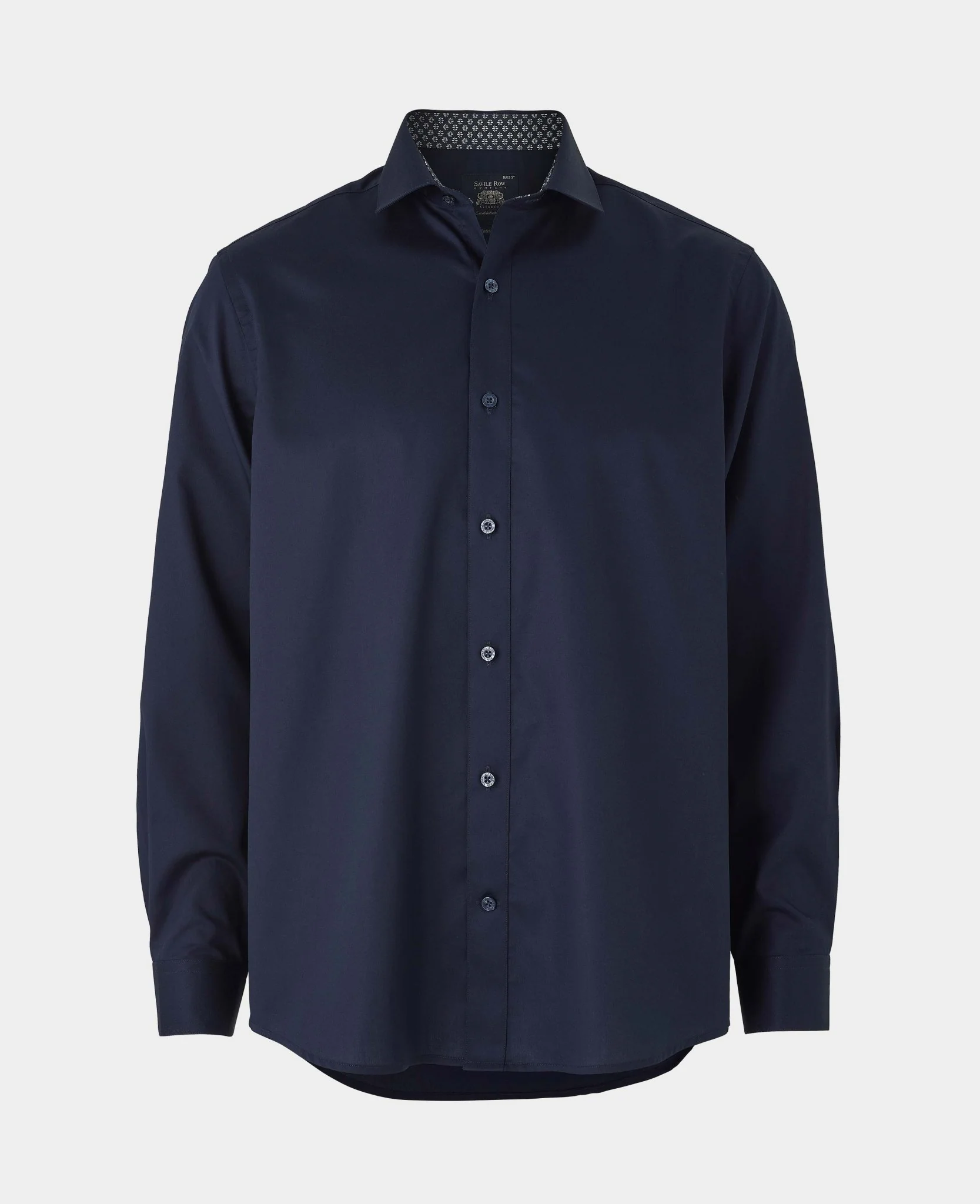 Navy Cotton Twill Classic Fit Smart-Casual Shirt - Single Cuff - Image 5