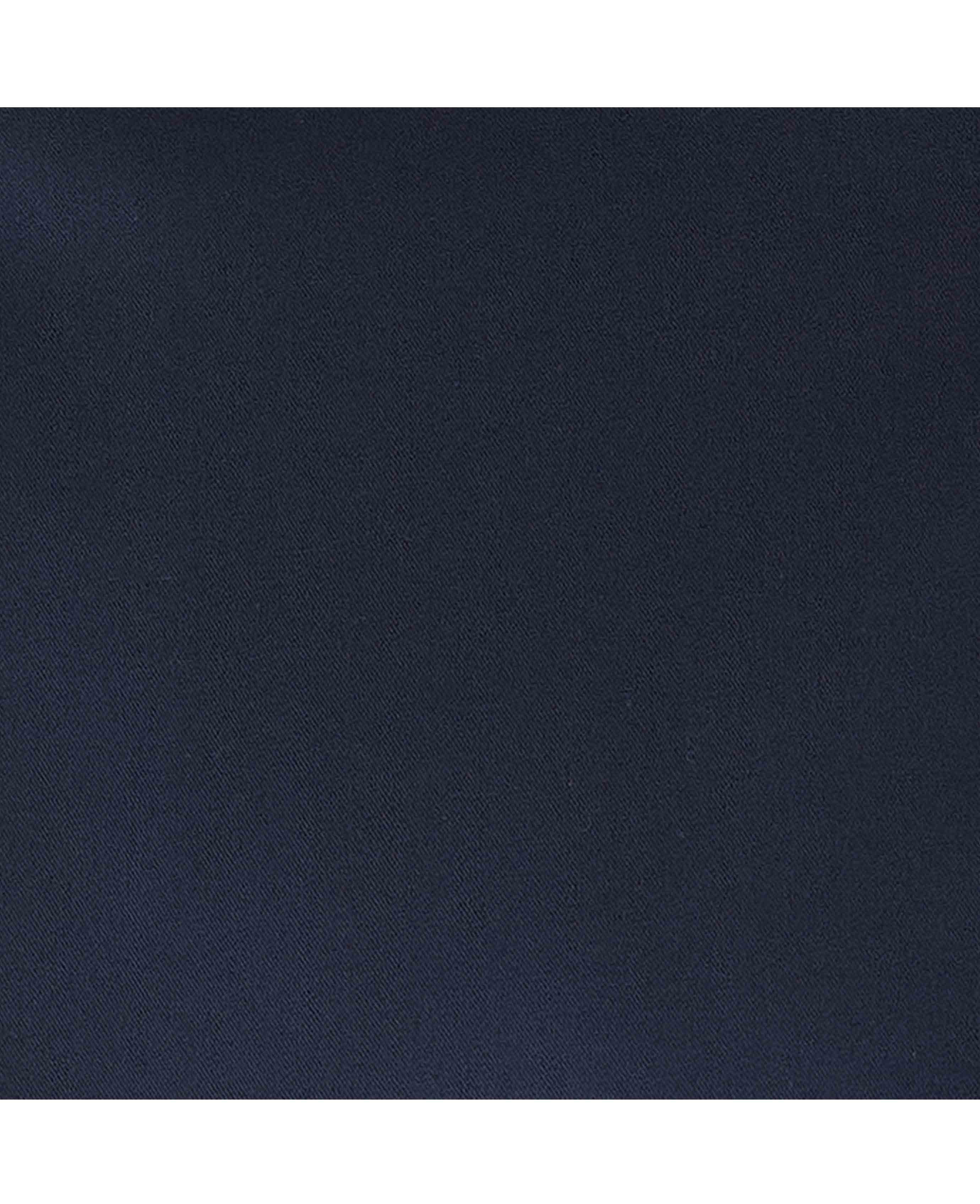 Navy Cotton Twill Classic Fit Smart-Casual Shirt - Single Cuff - Image 6