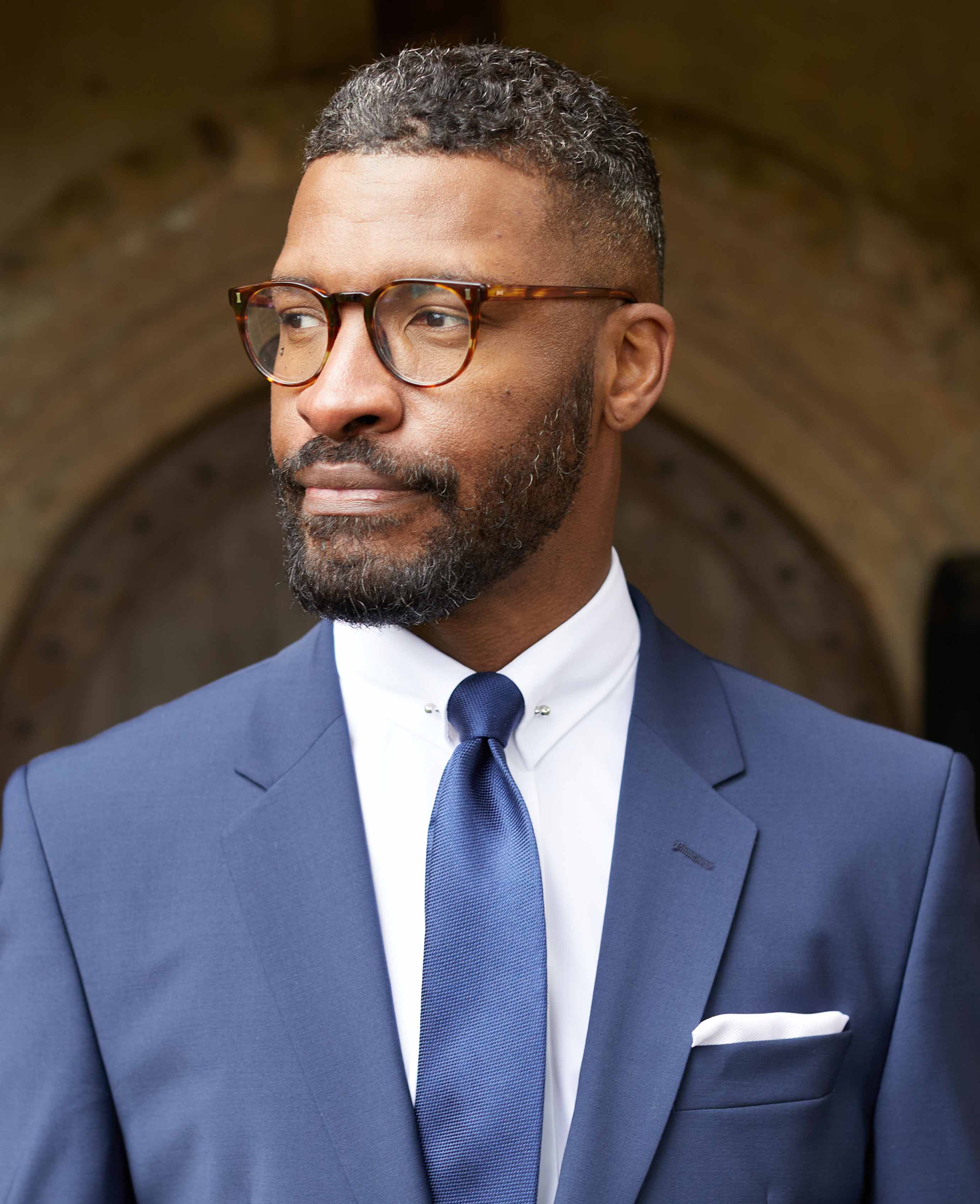 Navy Fine Twill Silk Tie - Image 2
