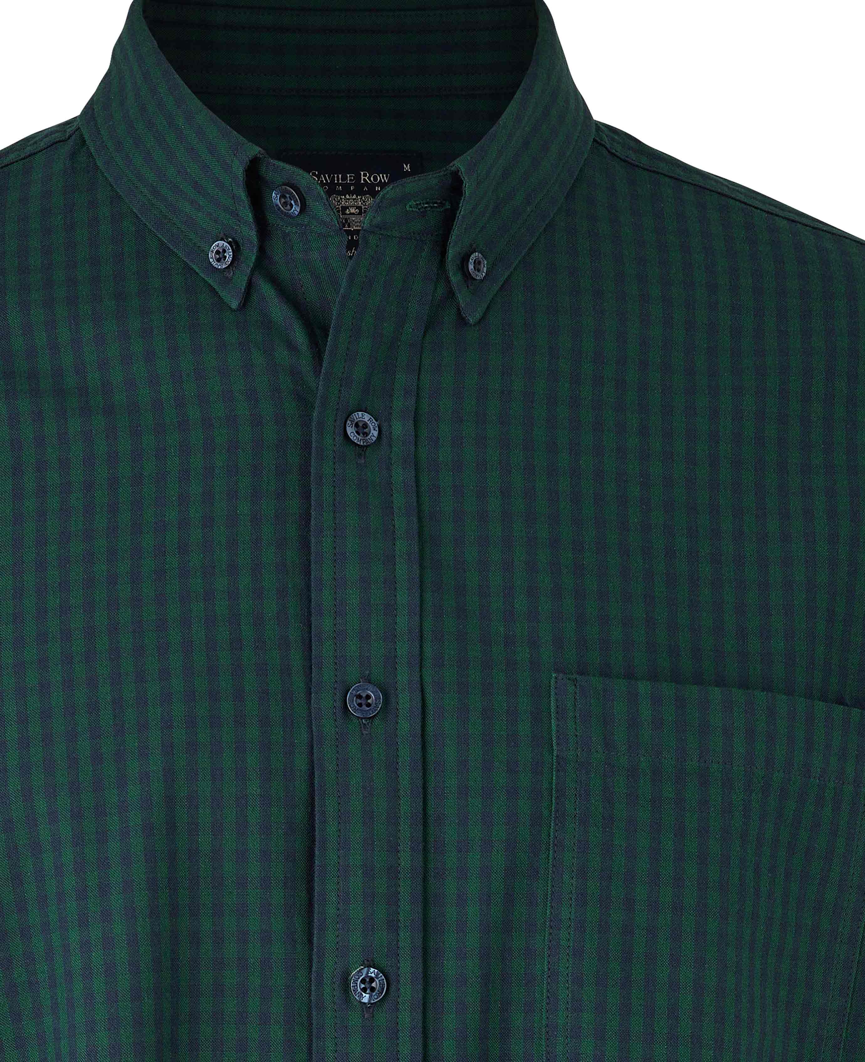 Navy Green Classic Fit Button-Down Gingham Shirt [RTC] - Image 4