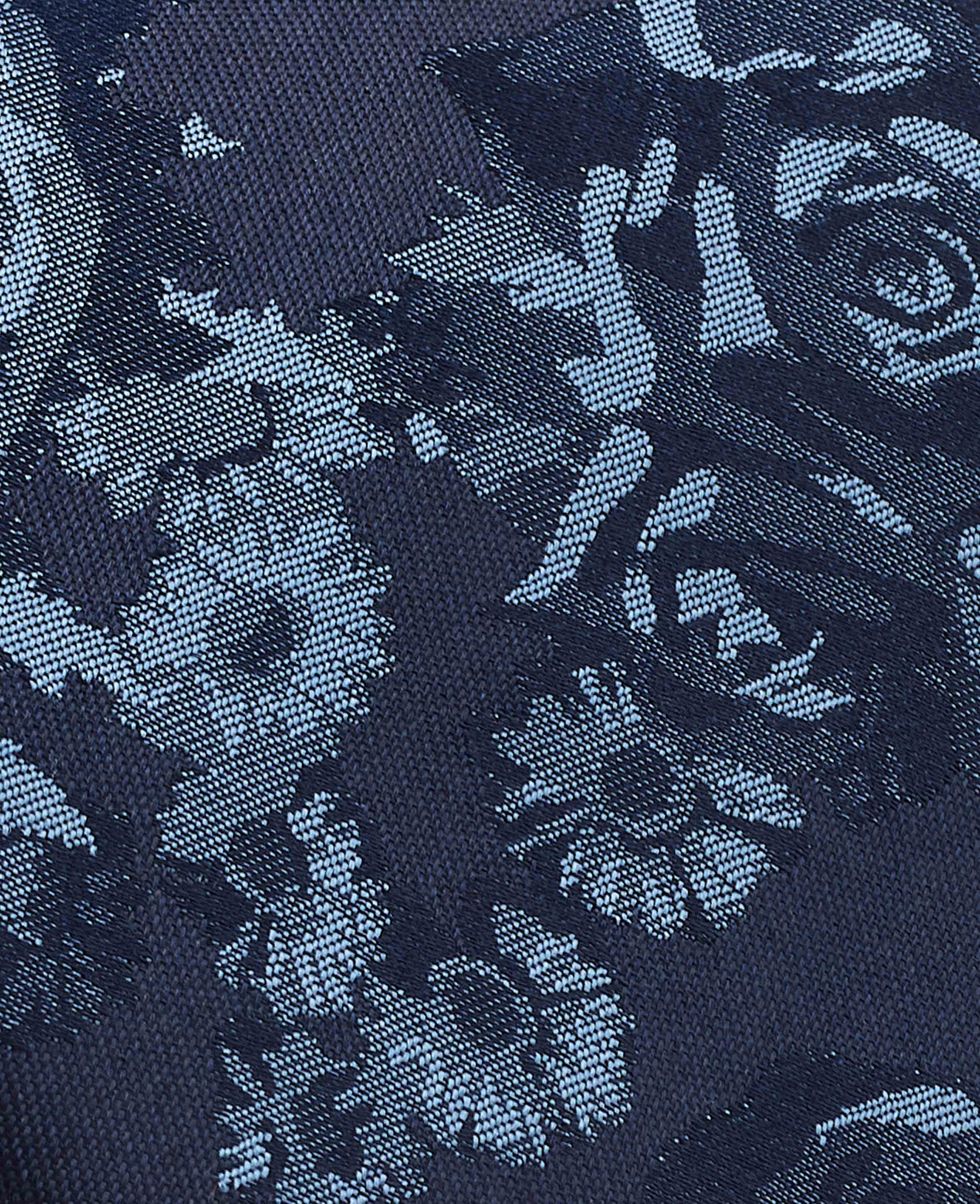 Navy Rose Silk Tie - Image 2