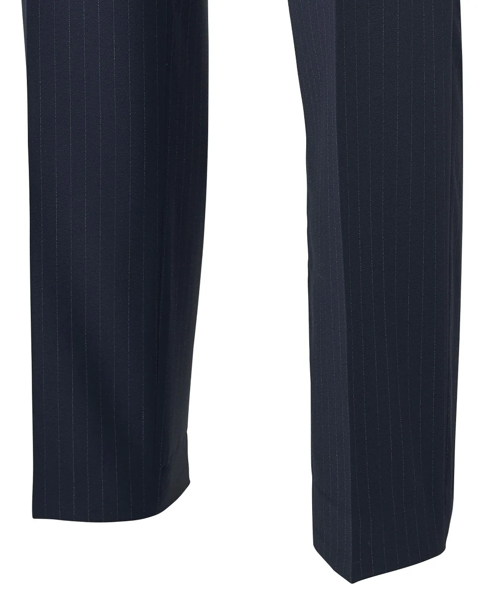 Navy Stripe Suit Trousers - Image 4