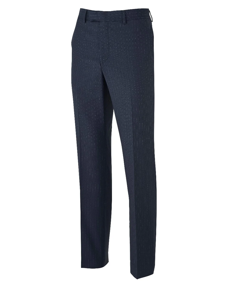 Navy Stripe Tailored Suit - Image 7