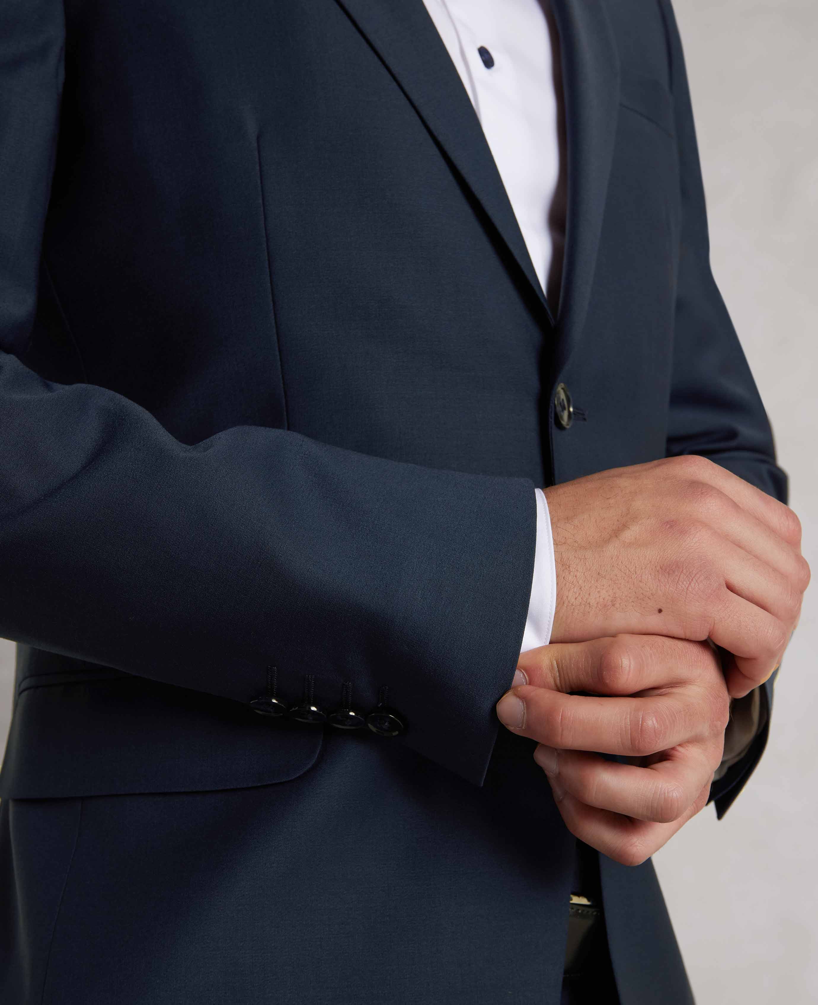 Navy Wool-Blend Tailored Suit - Image 13