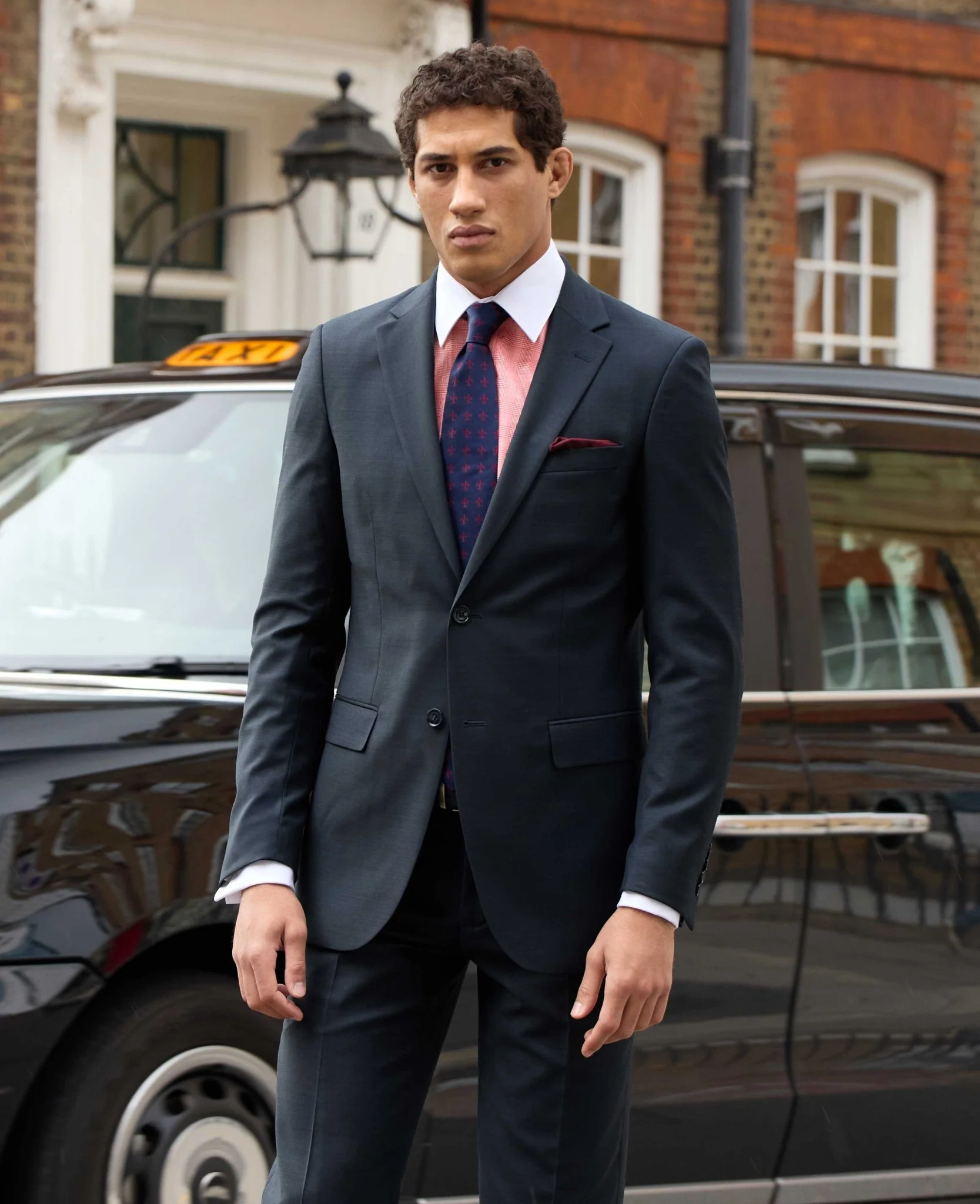 Dark Navy Wool Blend Tailored Suit - Image 4