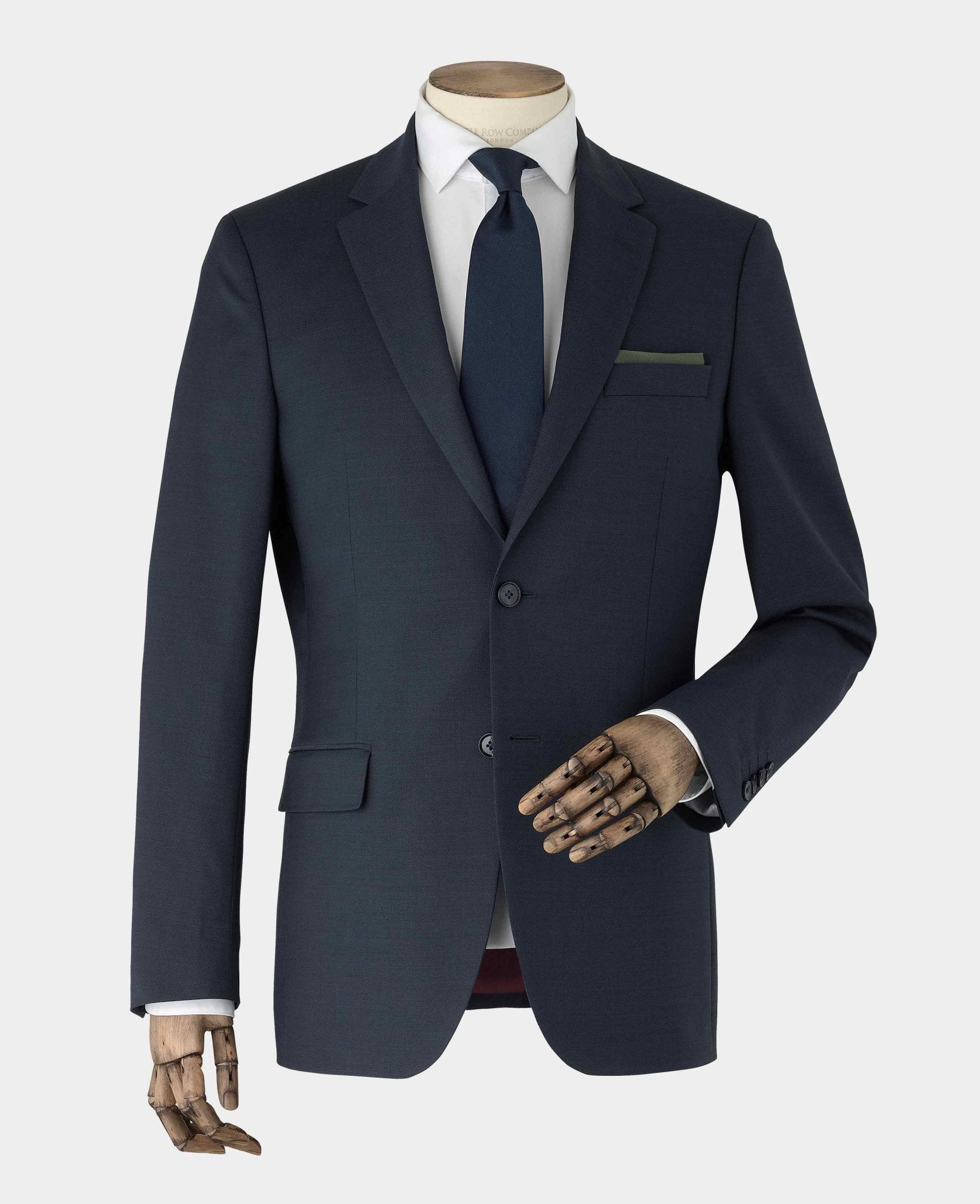 Dark Navy Wool Blend Tailored Suit - Image 9