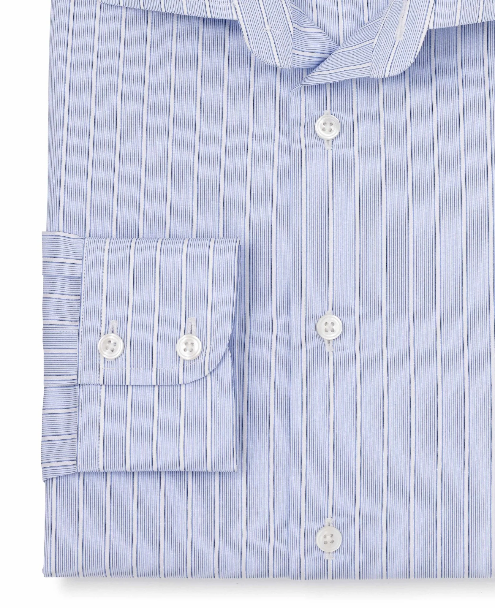 Noah Blue White Stripe Made To Measure Shirt - Image 3