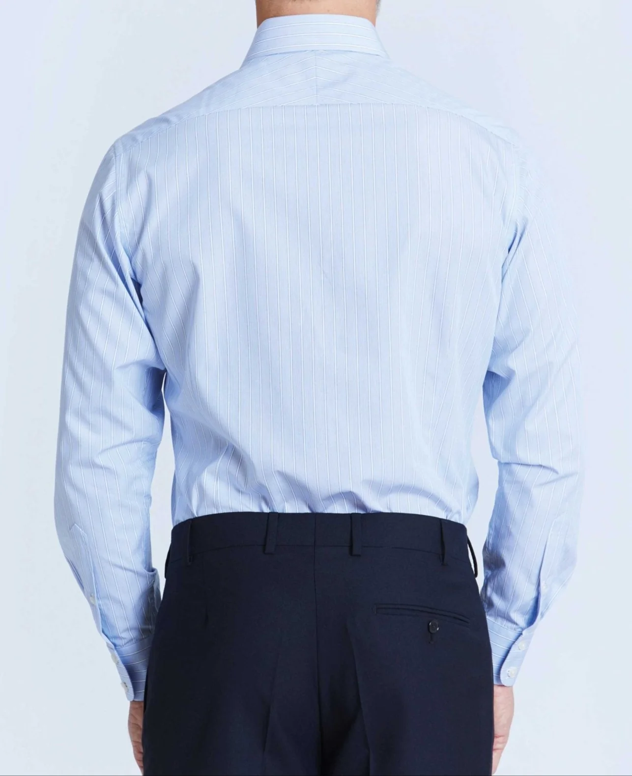 Noah Blue White Stripe Made To Measure Shirt - Image 4