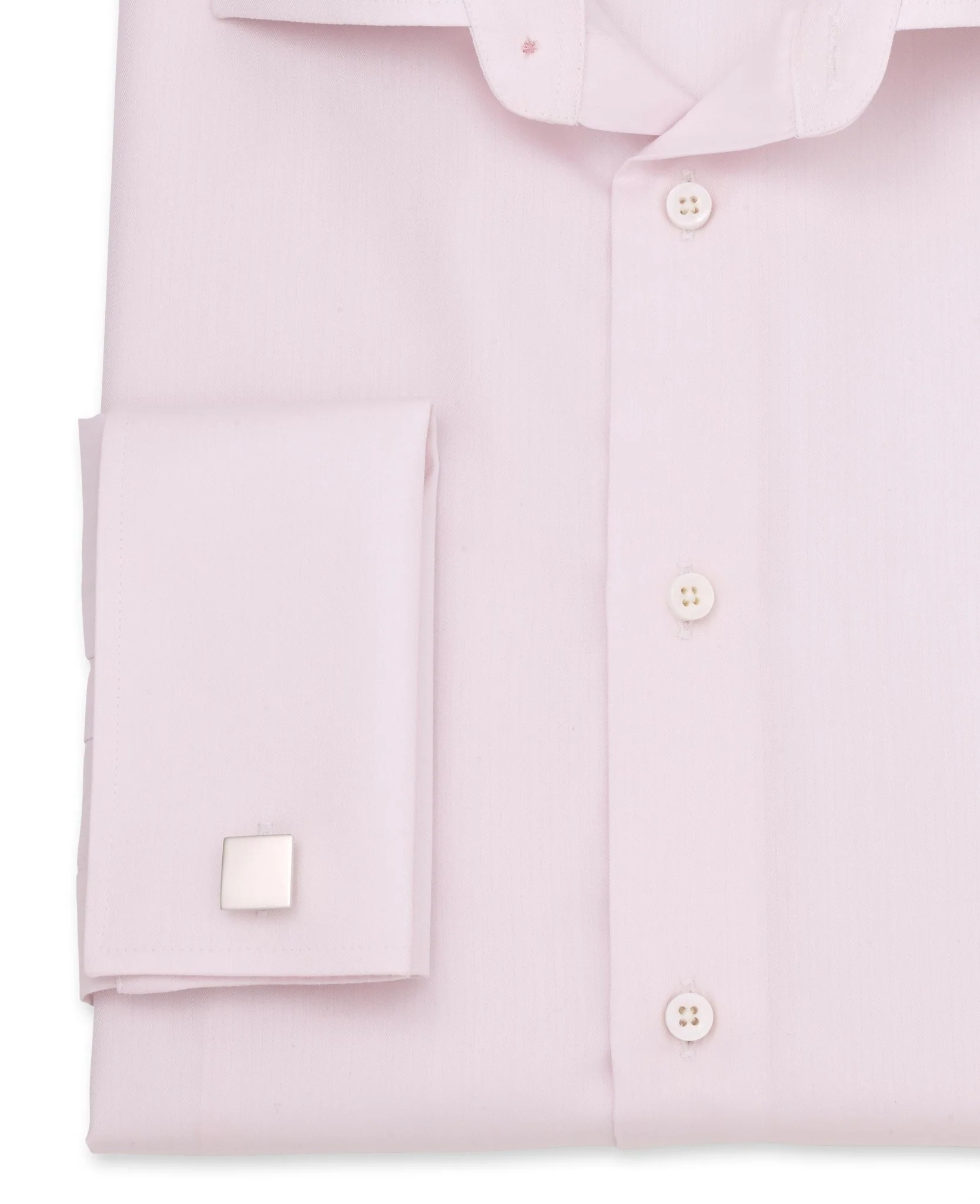 Oliver Pink Herringbone Made To Measure Shirt - Image 4