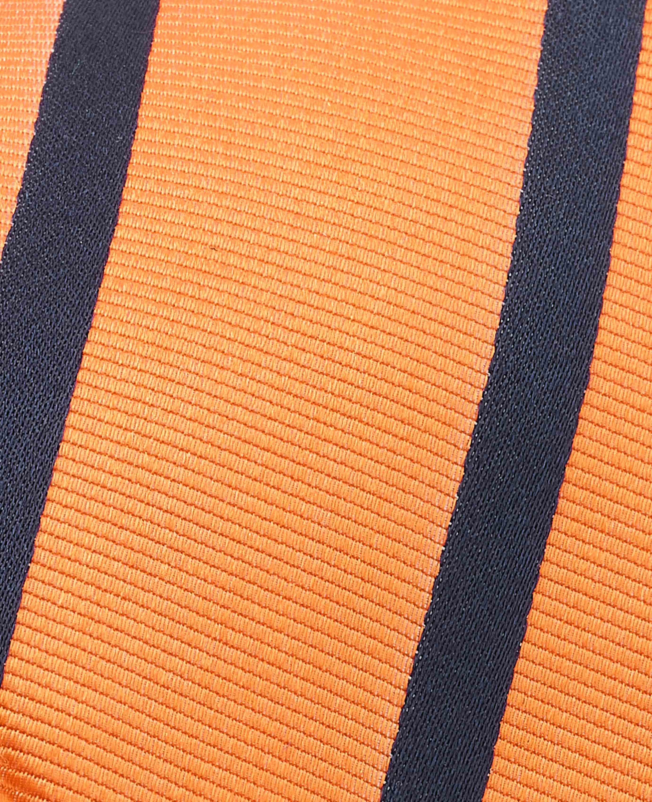 Orange Stripe Silk Tie - Image 2