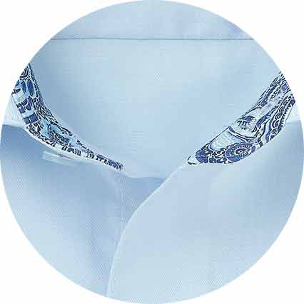 Pale Blue Cotton Twill Classic Fit Smart-Casual Shirt - Single Cuff - Image 7