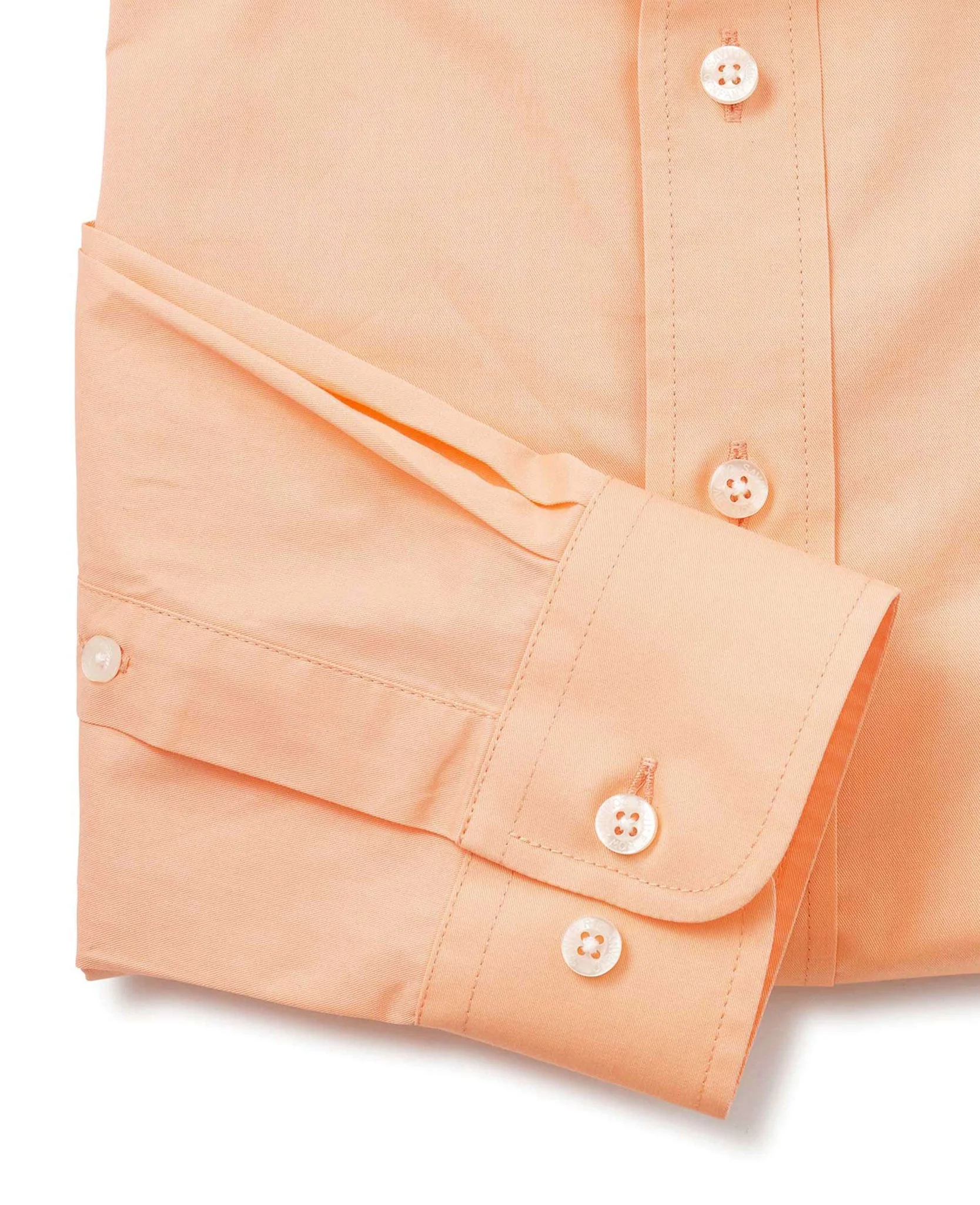 Peach Twill Slim Fit Shirt in Shorter Length [RTC] - Image 5