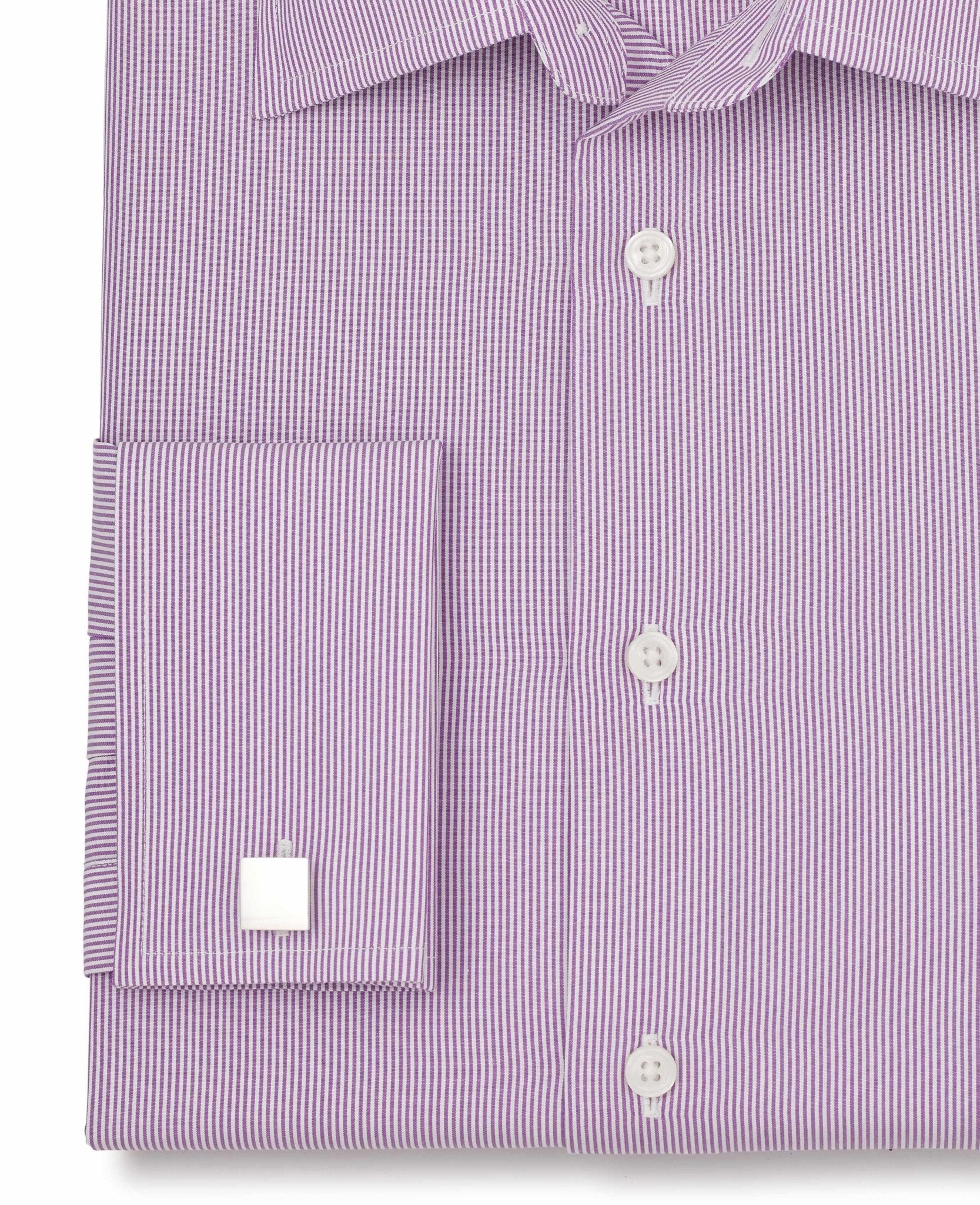 Piers Lilac Fine Bengal Made To Measure Shirt - Image 3
