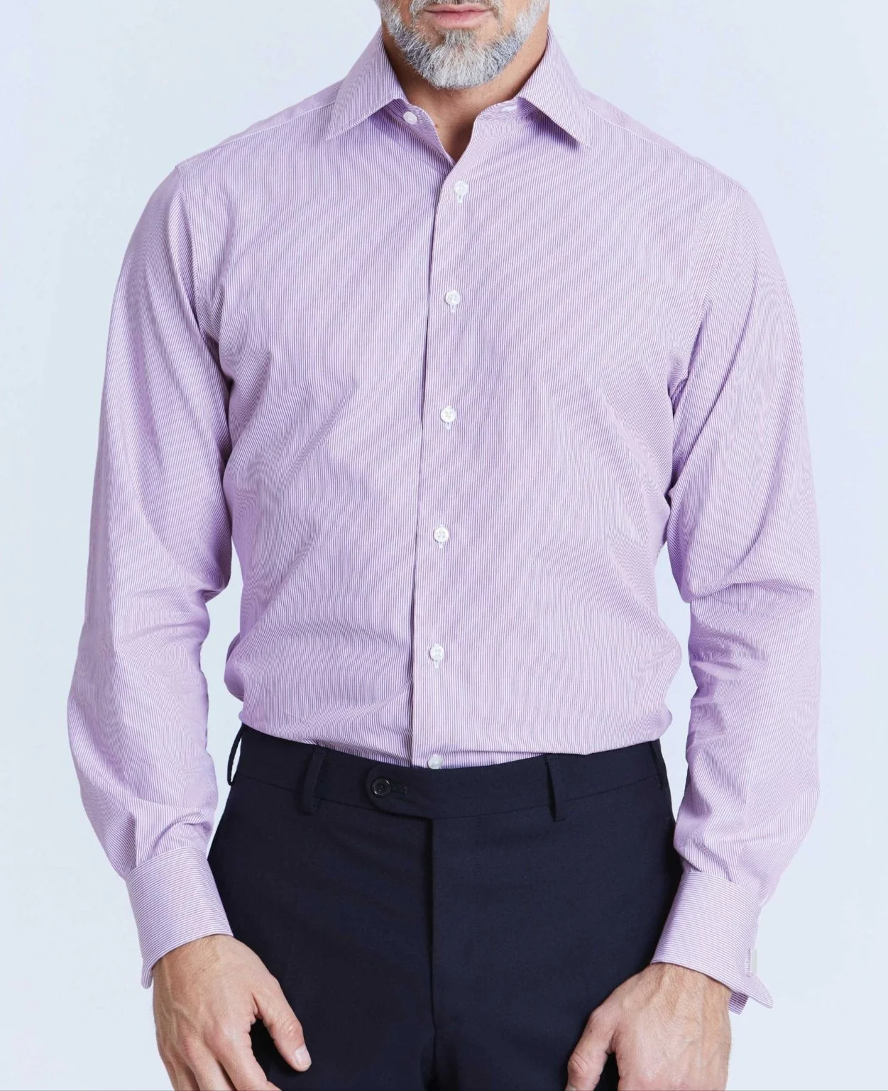 Piers Lilac Fine Bengal Made To Measure Shirt - Image 5