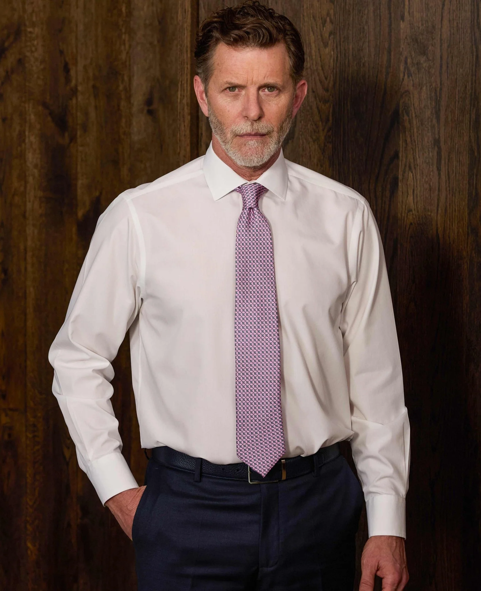 Pink Chain Silk Tie - Image 2