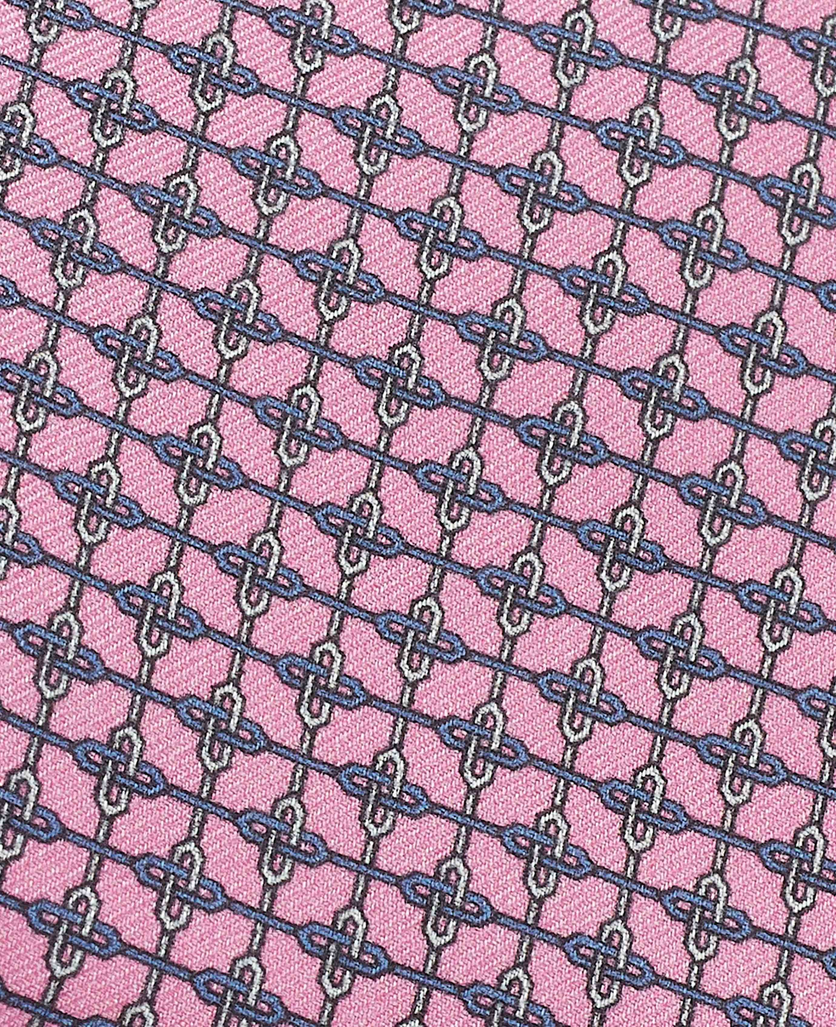 Pink Chain Silk Tie - Image 3