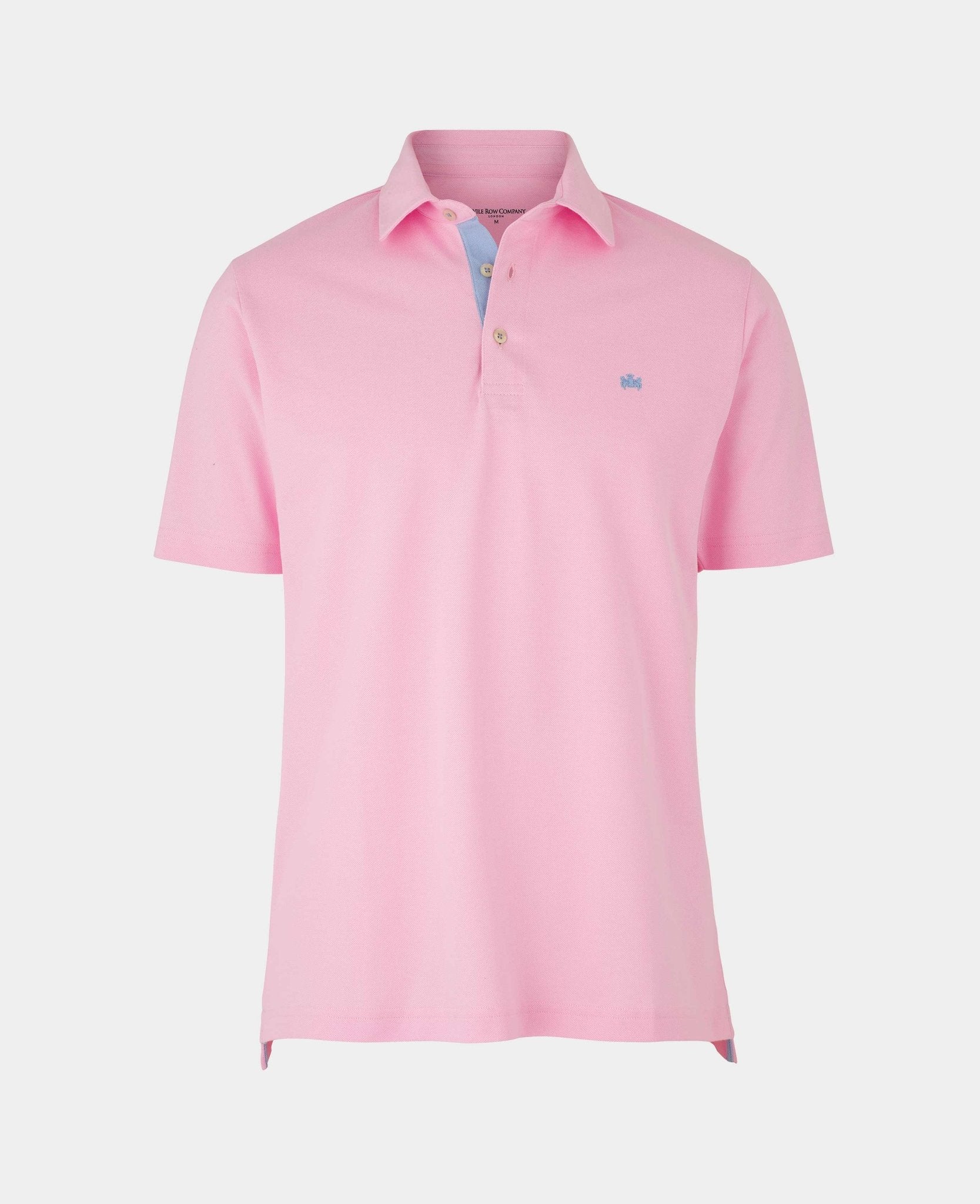 Pink Cotton Pique Short Sleeve Polo Shirt - Image 4