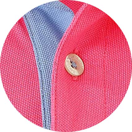 Pink Cotton Pique Short Sleeve Polo Shirt - Image 5