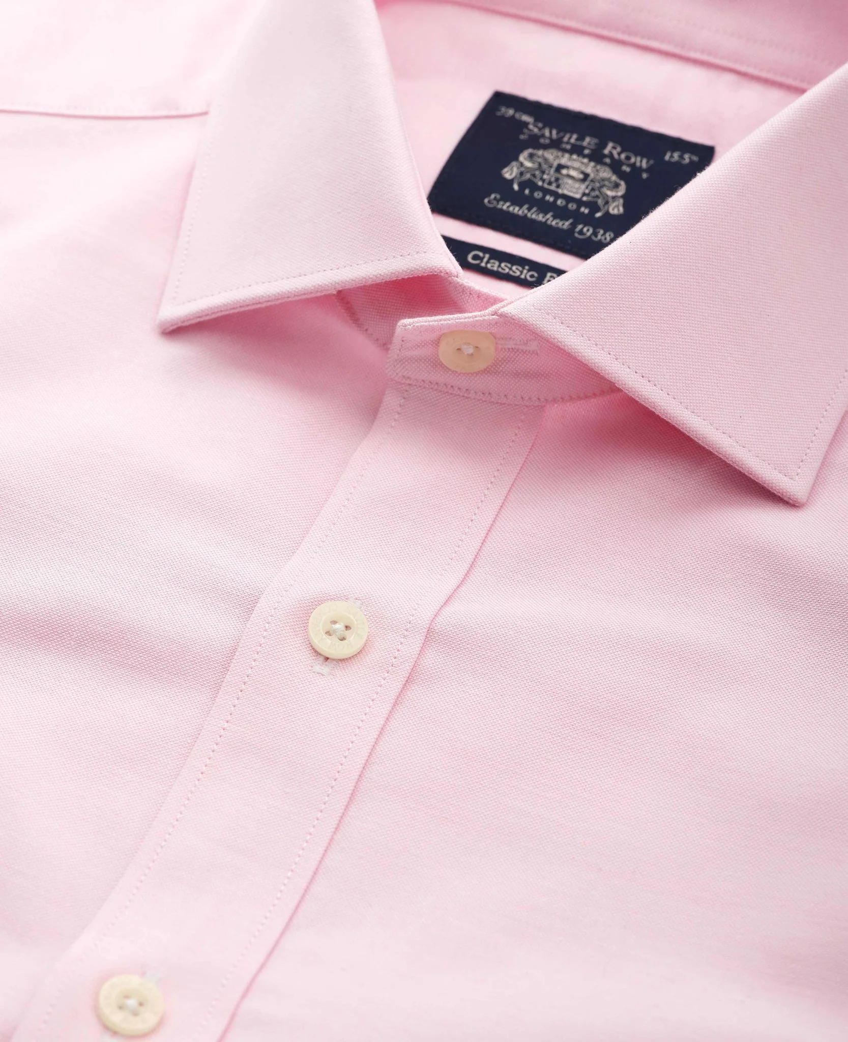 Pink Pinpoint Cotton Classic Fit Formal Shirt - Single Cuff - Image 3