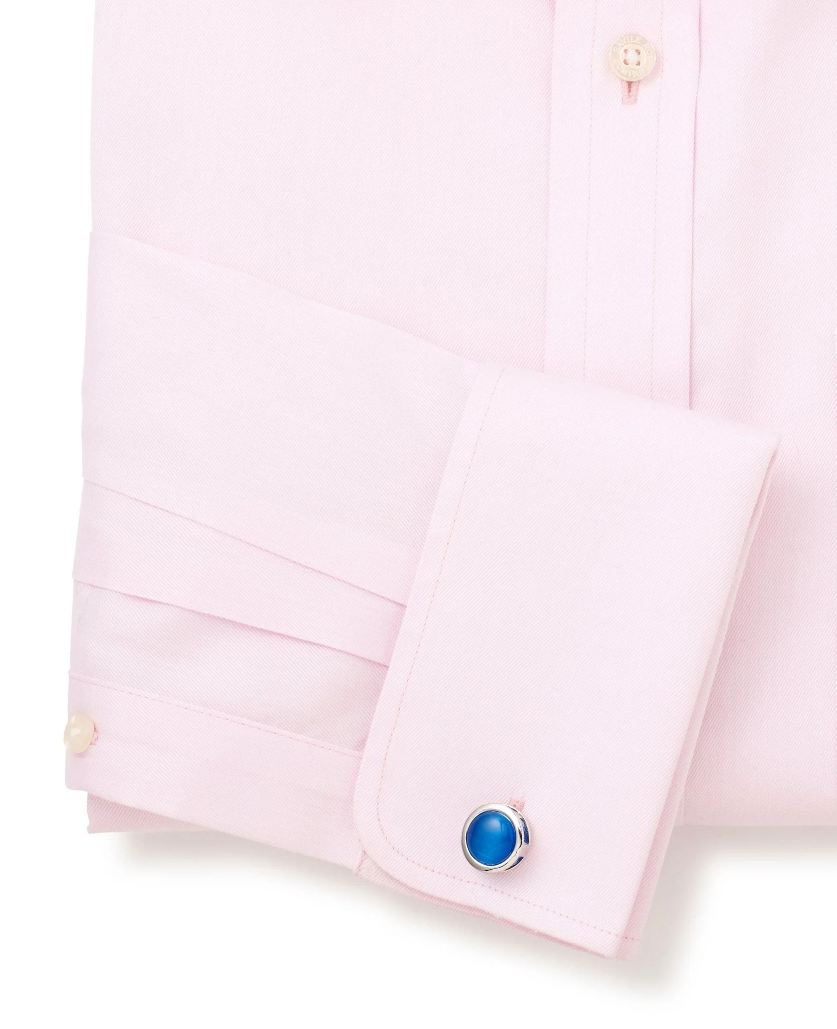 Pink Twill Classic Fit Non-Iron Formal Shirt - Double Cuff [RTC] - Image 3