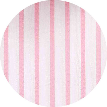 Pink White Stripe Cotton Classic Fit Formal Shirt - Single Cuff - Image 7