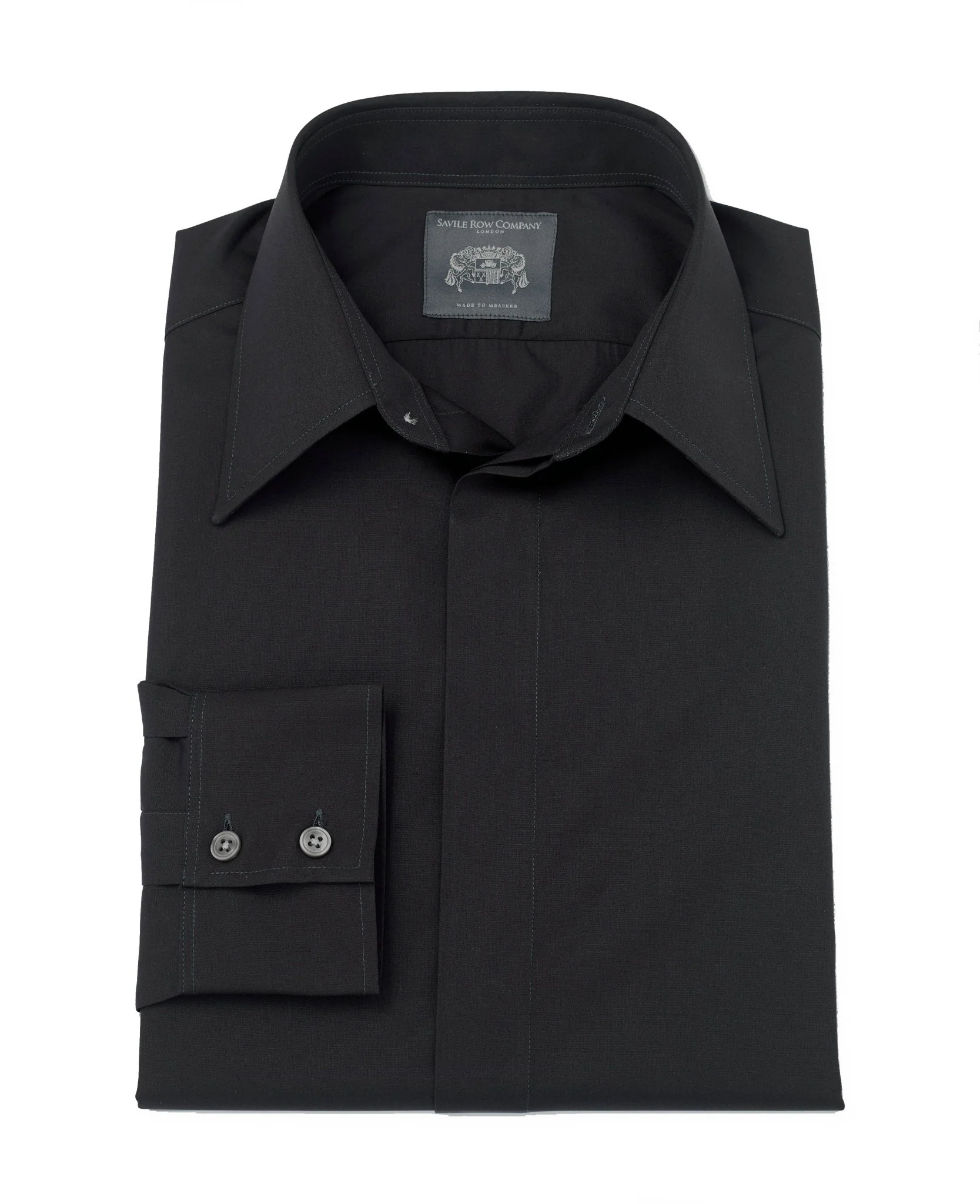 Quentin Dark Grey Poplin Made To Measure Shirt