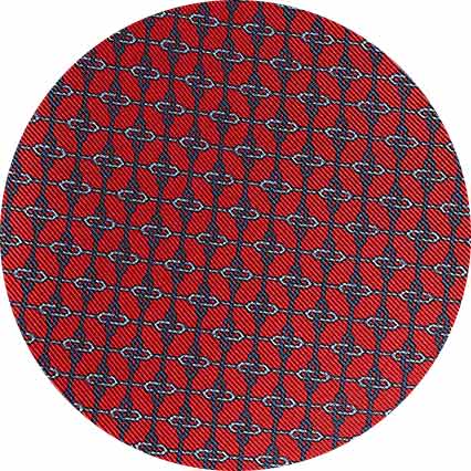 Red Chain Silk Pocket Square - Image 2