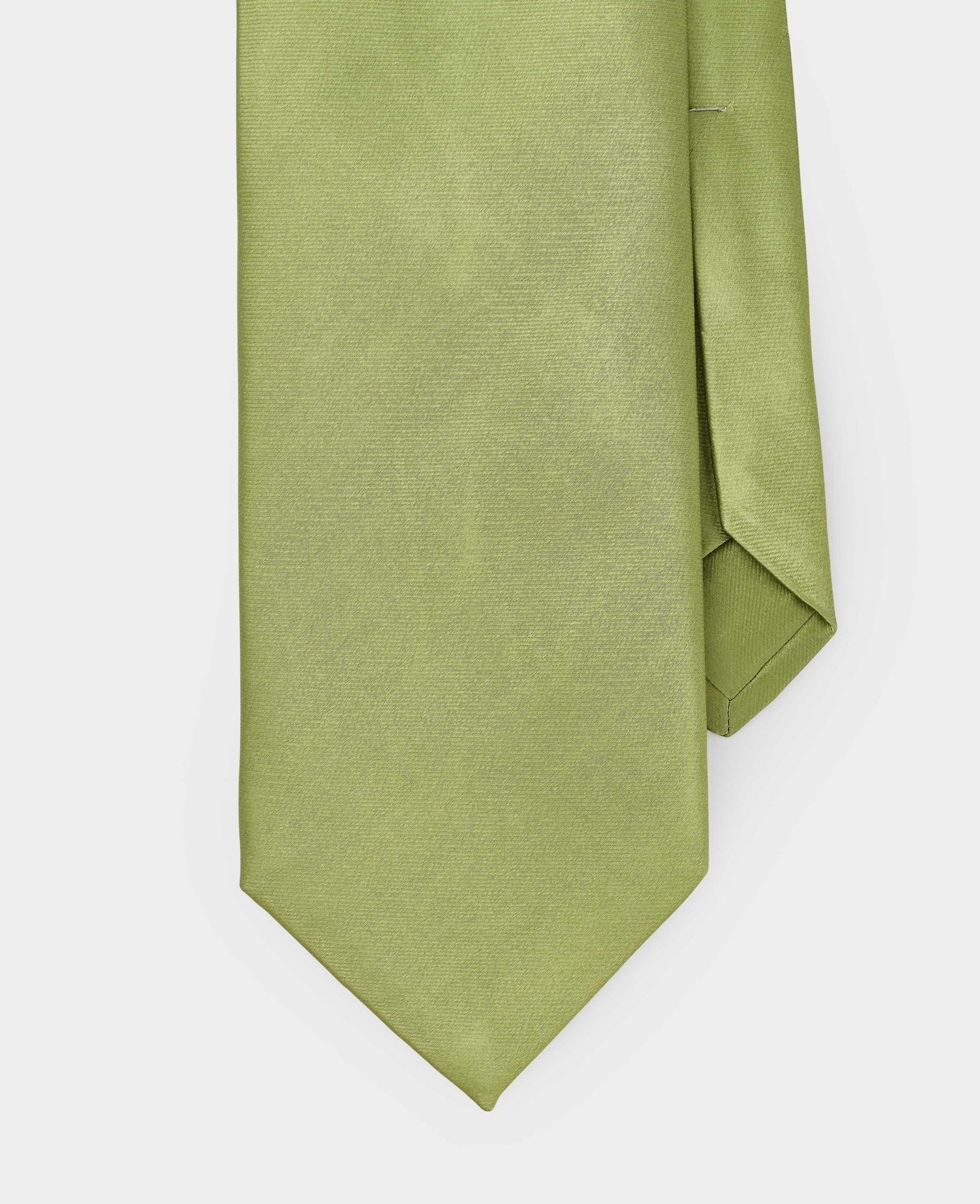 Sage Green Seven Fold Silk Tie