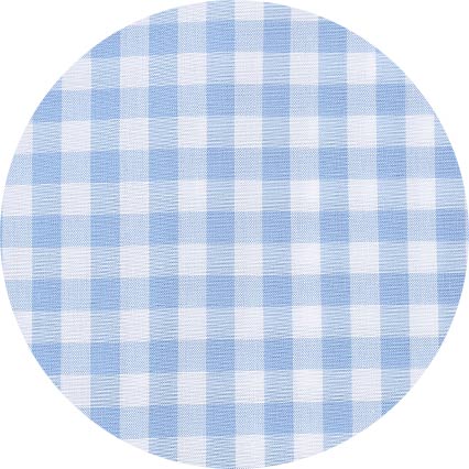 Sky Blue White Cotton Gingham Check Classic Fit Formal Shirt - Double Cuff - Image 6