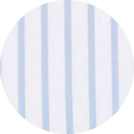 Sky Blue White Cotton Herringbone Stripe Classic Fit Winchester Formal Shirt - Double Cuff - Image 8
