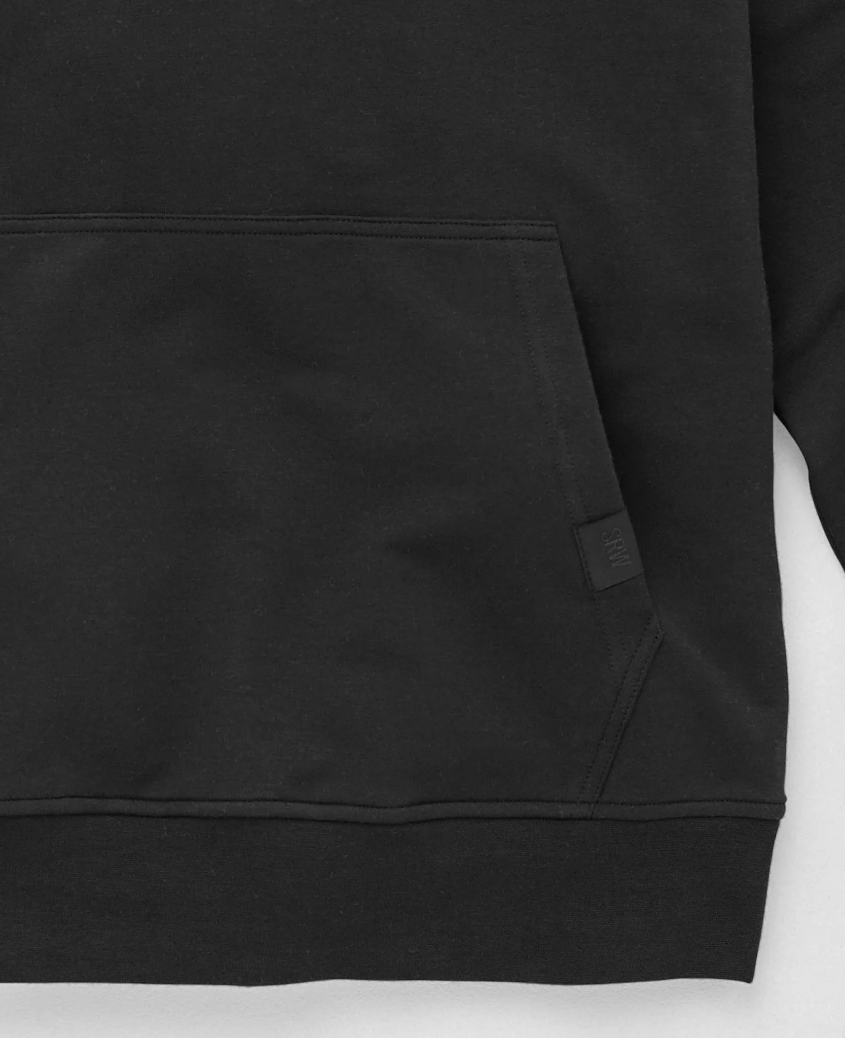 Black Stretch Cotton Blend Hoodie [RTC] - Image 6