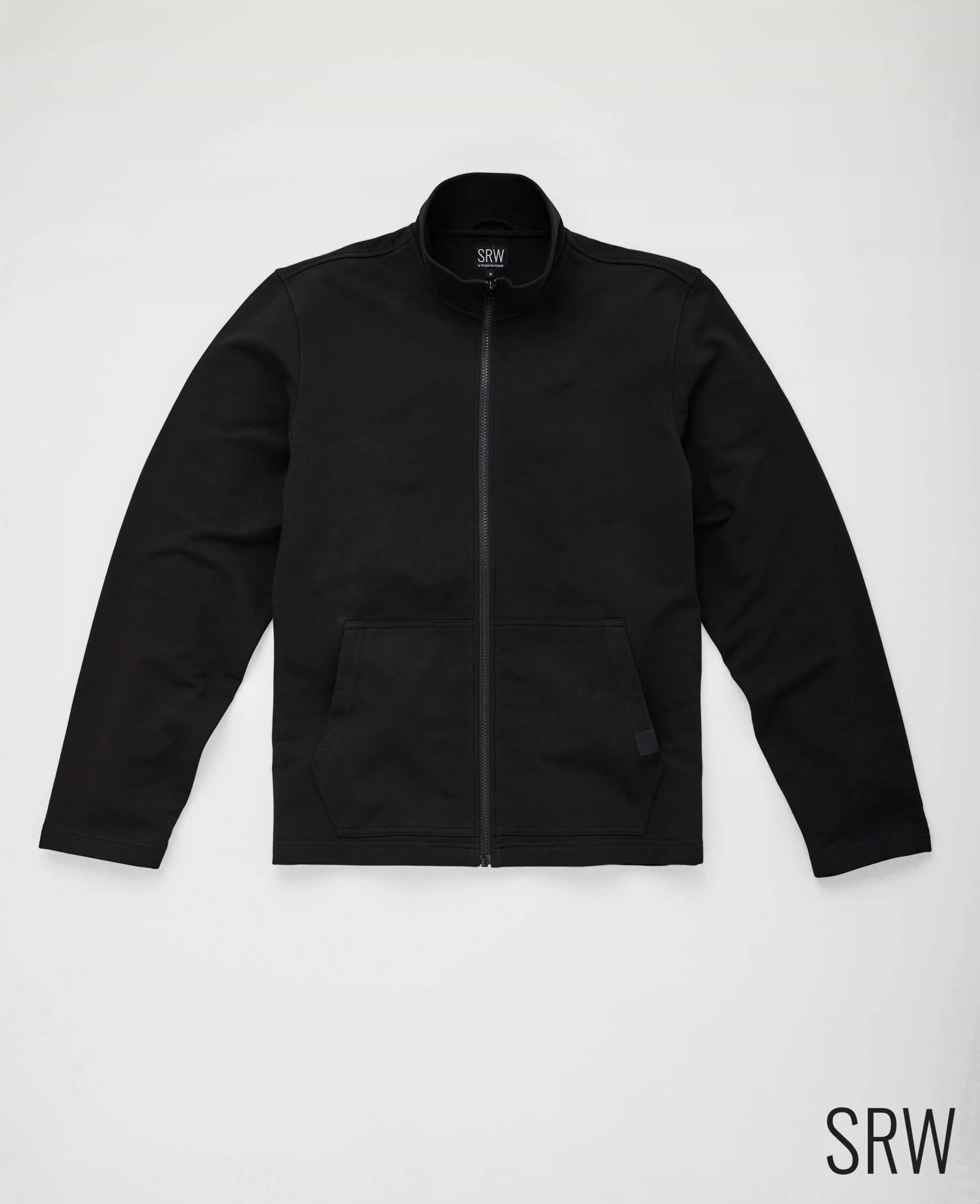 Black Stretch Cotton Blend Zip-Up Sweatshirt [RTC] - Image 3
