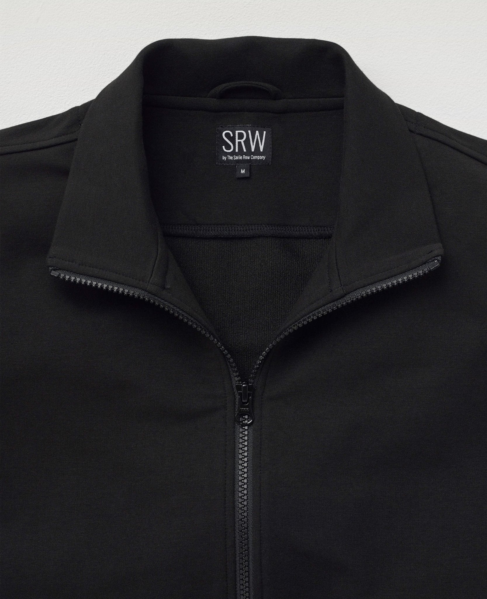 Black Stretch Cotton Blend Zip-Up Sweatshirt [RTC] - Image 4