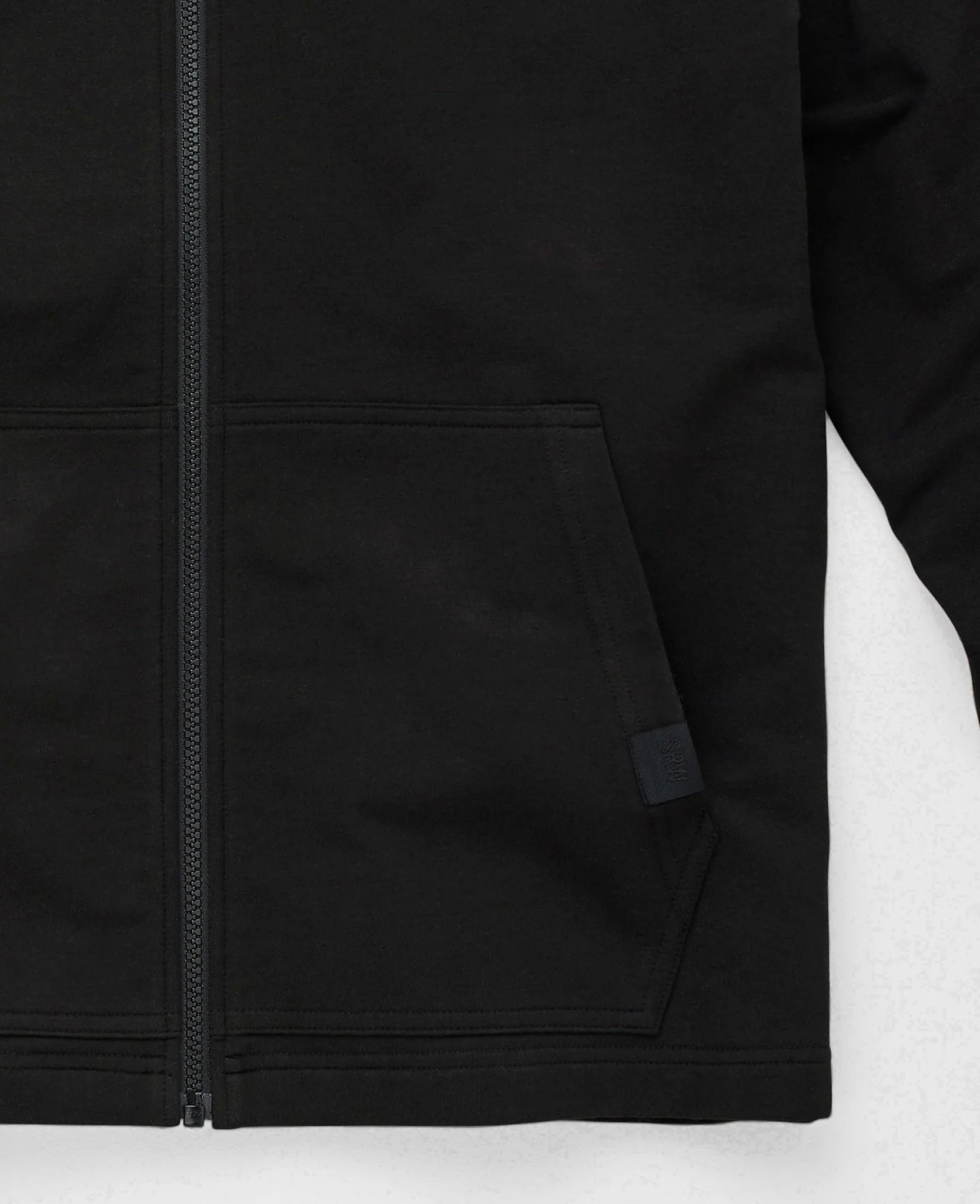 Black Stretch Cotton Blend Zip-Up Sweatshirt [RTC] - Image 6