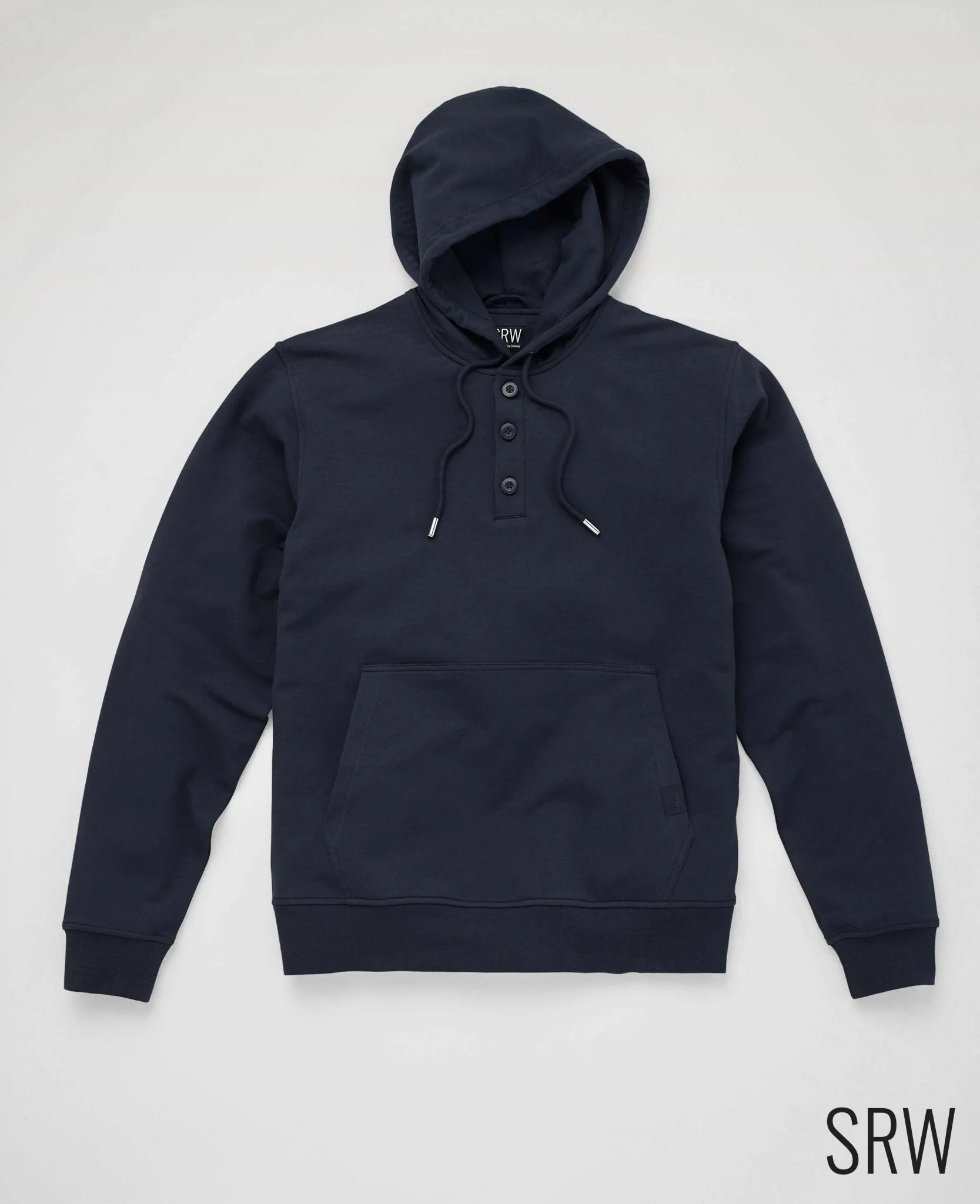 Navy Stretch Cotton Blend Hoodie [RTC] - Image 2
