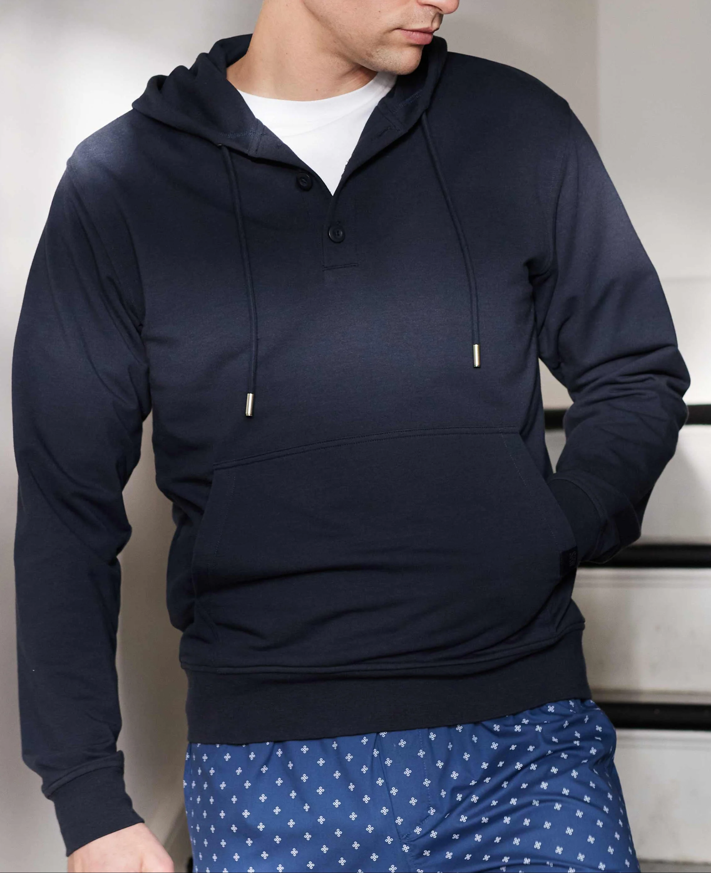Navy Stretch Cotton Blend Hoodie [RTC] - Image 7