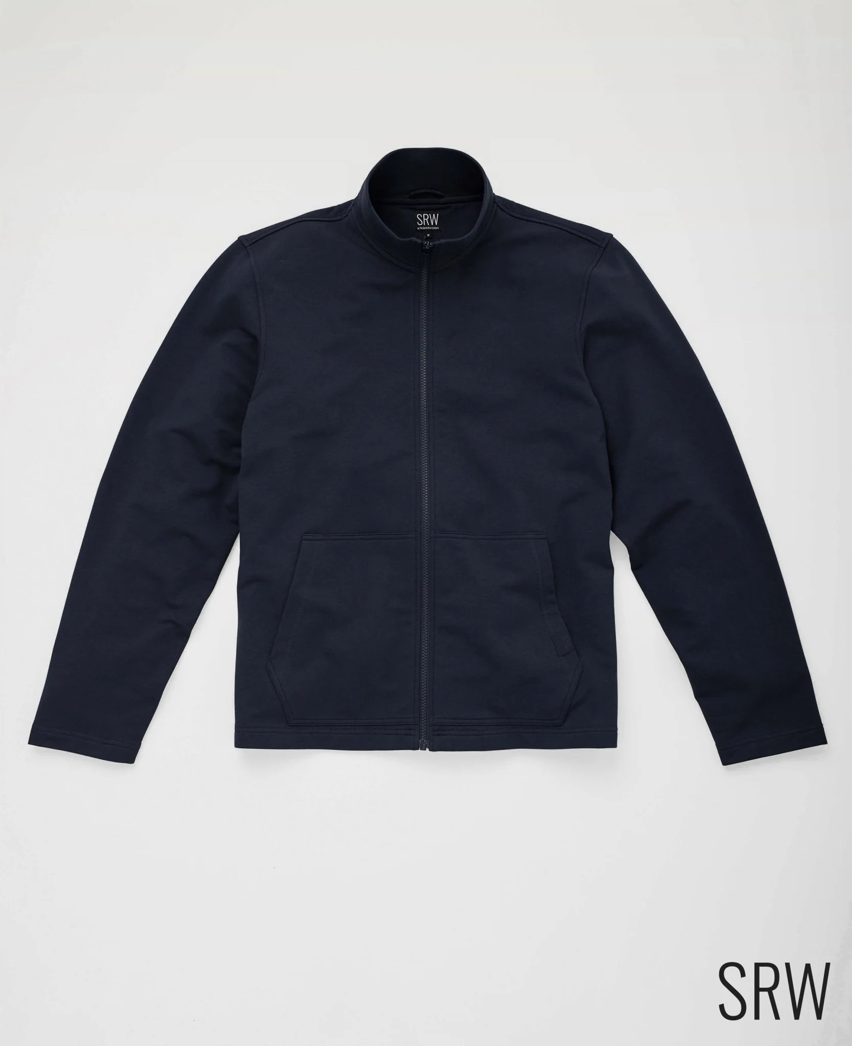 Navy Stretch Cotton Blend Zip-Up Sweatshirt [RTC] - Image 3
