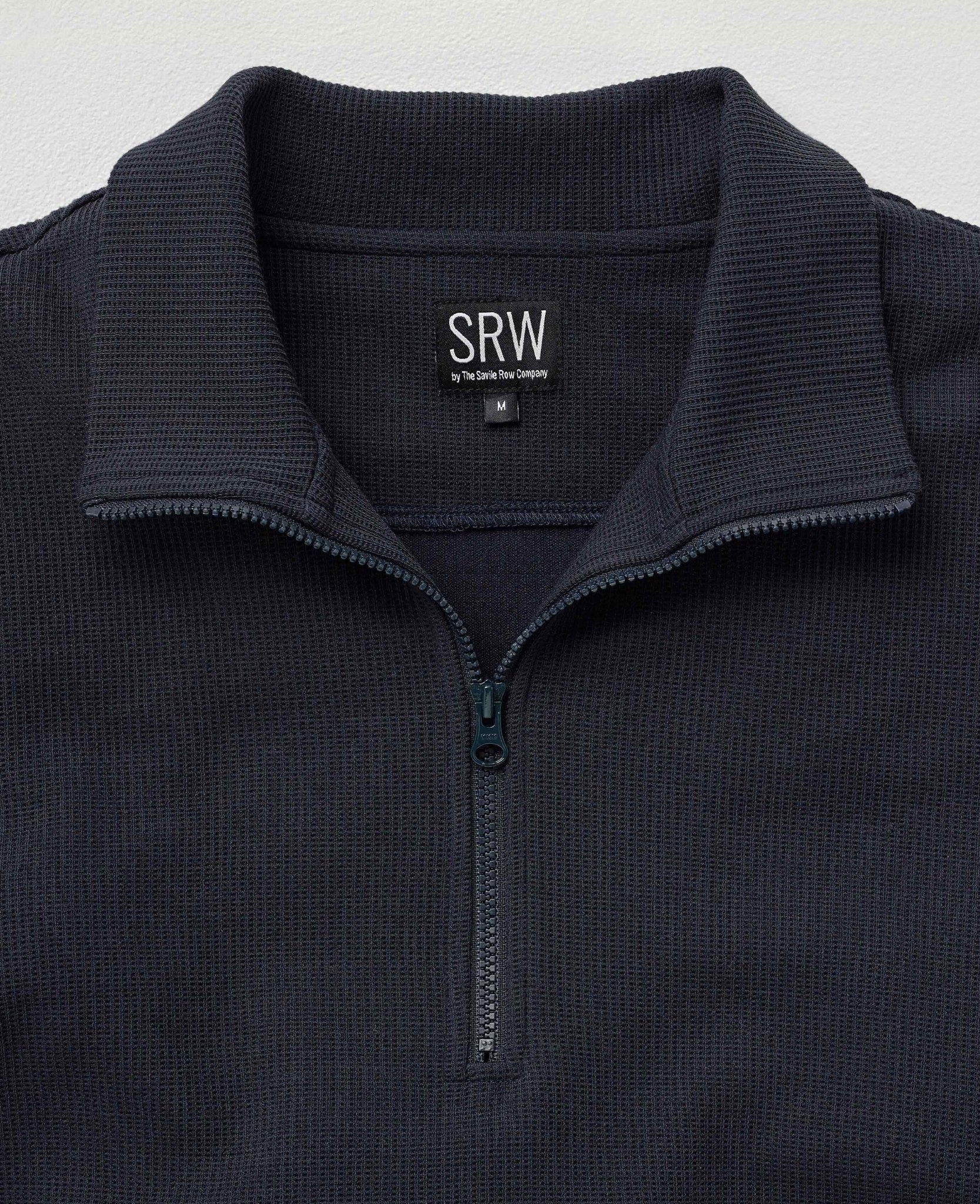 Navy Half-Zip Waffle Sweatshirt [RTC] - Image 2