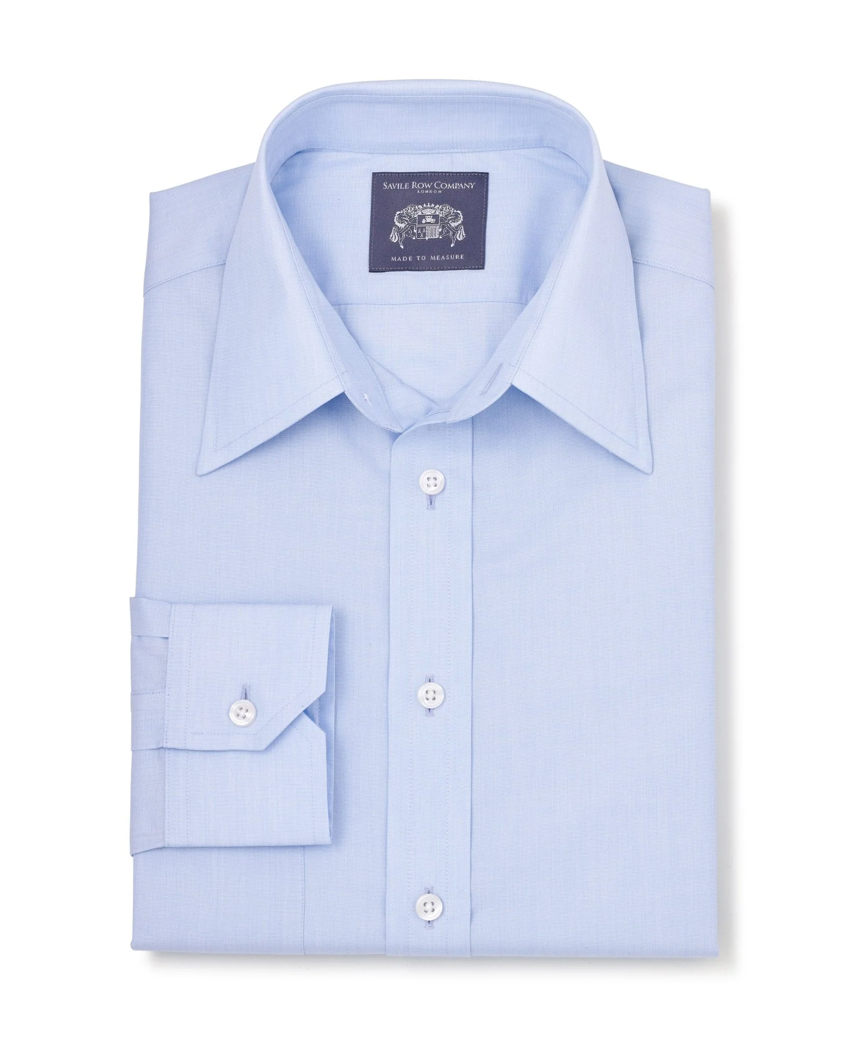 Stephen Light Blue End On End Made-To-Measure Shirt