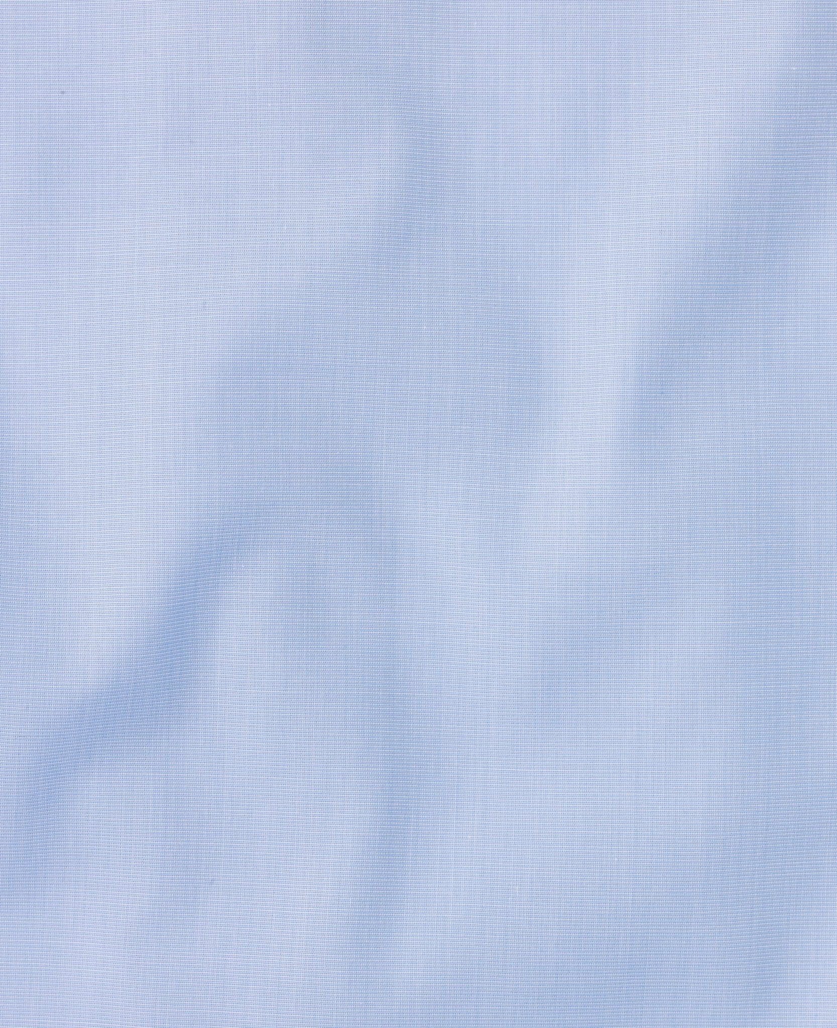 Stephen Light Blue End On End Made-To-Measure Shirt - Image 2