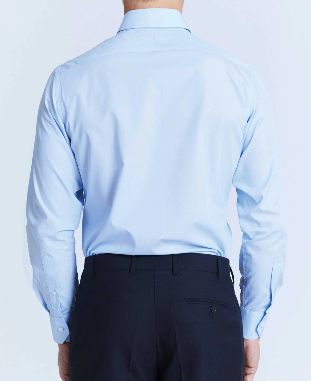 Stephen Light Blue End On End Made-To-Measure Shirt - Image 4