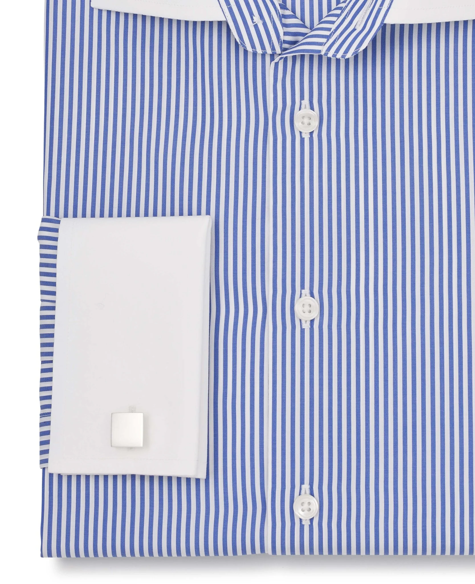 Stewart Blue Bengal Stripe Made To Measure Shirt - Image 3