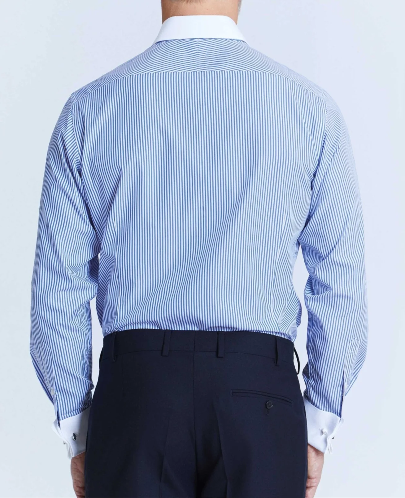 Stewart Blue Bengal Stripe Made To Measure Shirt - Image 4