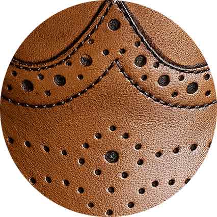 Tan Leather Brogue Derby Shoes - Image 3