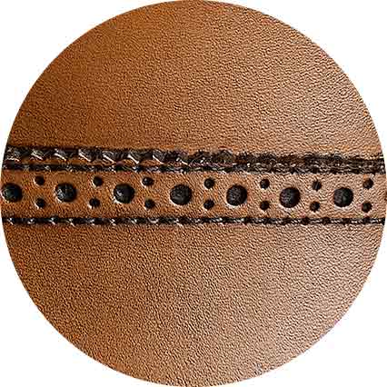 Tan Leather Capped Derby Shoes - Image 3