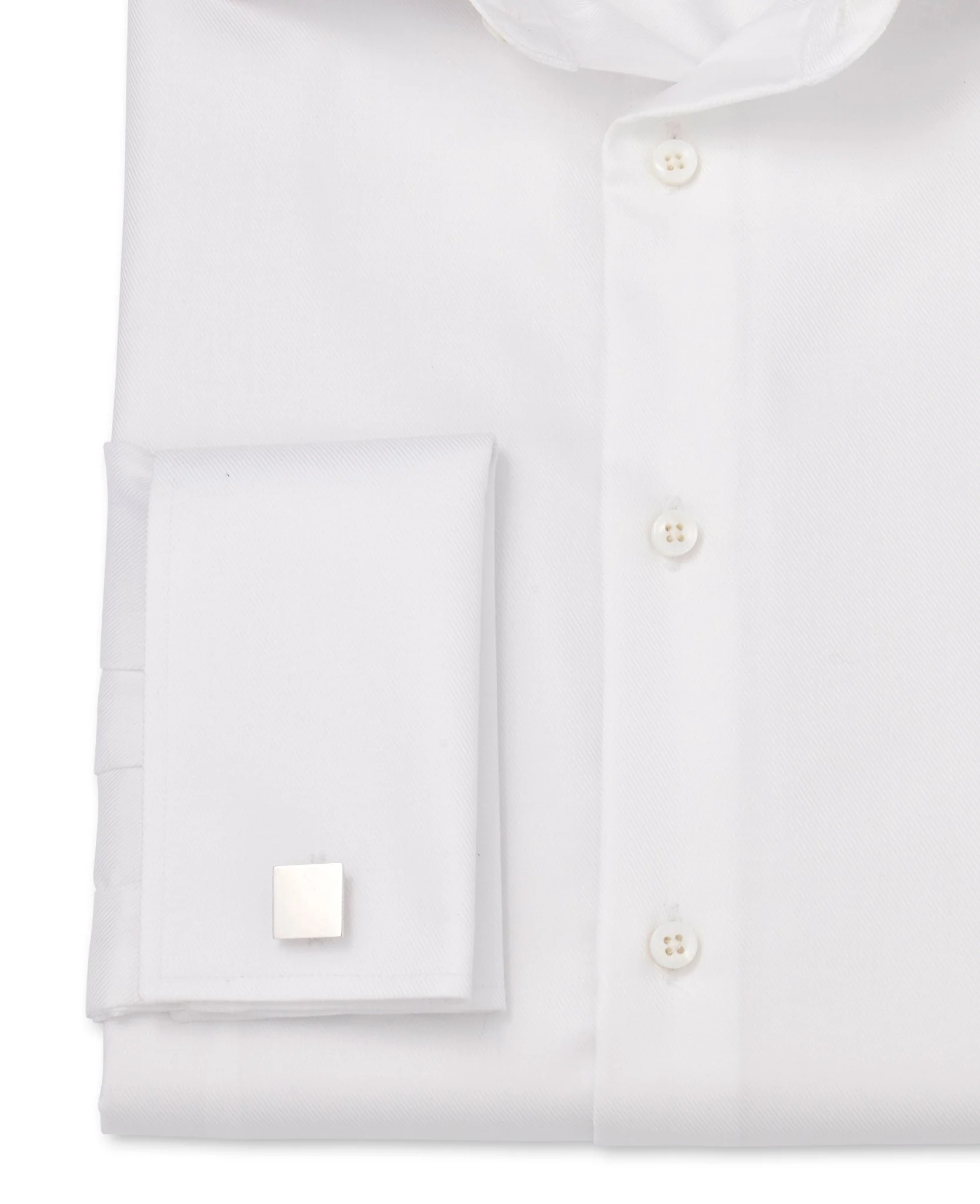 Toby White Fine Twill Made to Measure Shirt - Image 3