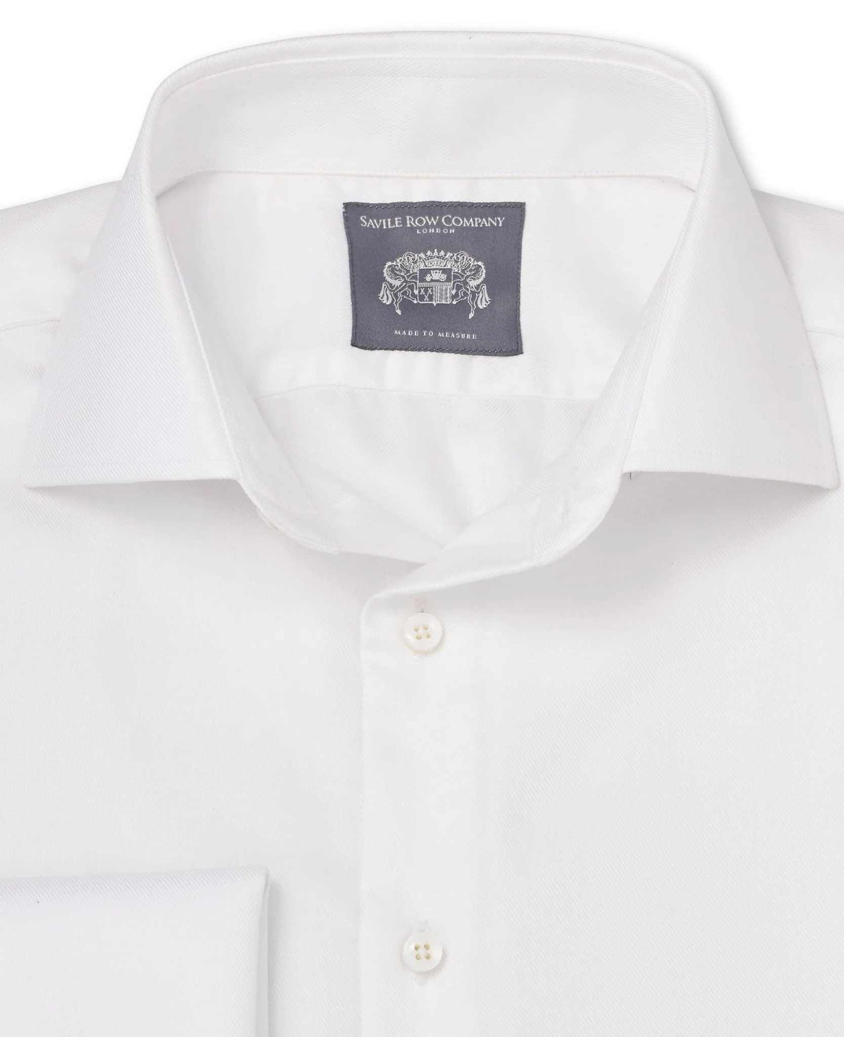 Toby White Fine Twill Made to Measure Shirt - Image 4