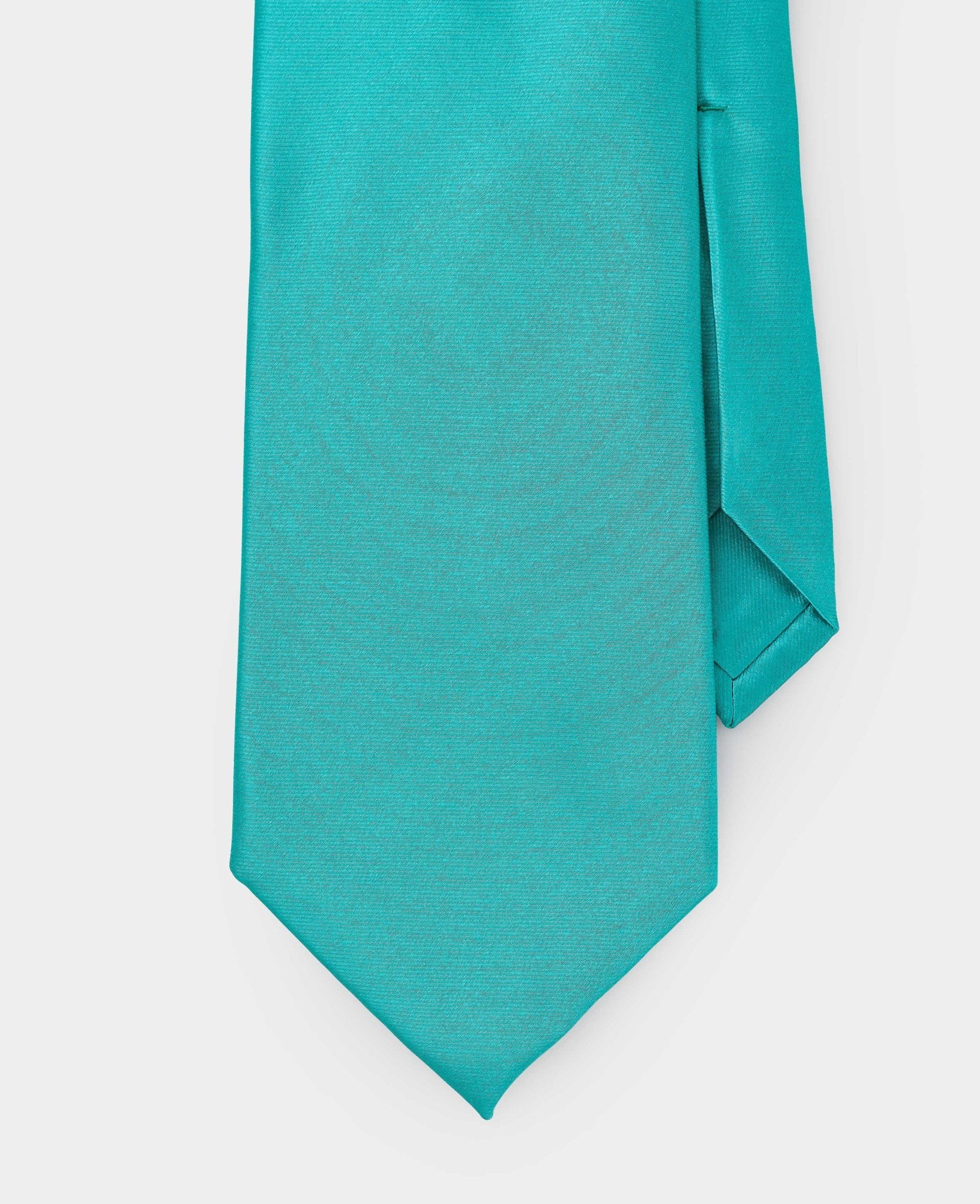 Turquoise Seven Fold Silk Tie